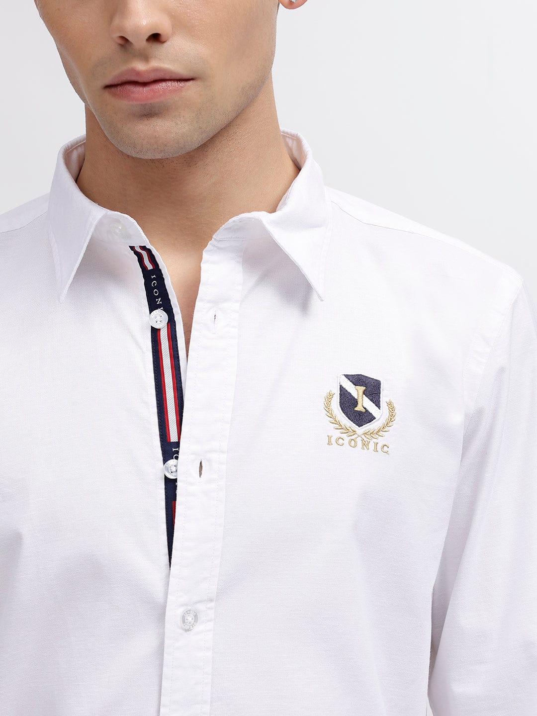 Iconic Men White Shirt Collar Shirt - Image 5