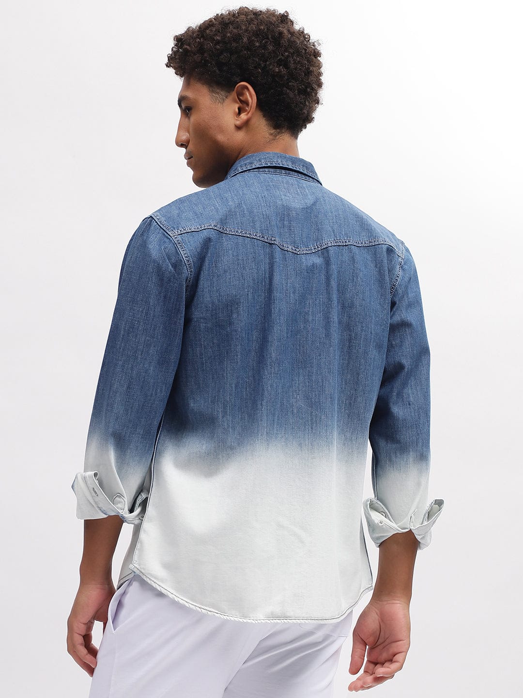 Iconic Men Blue Shirt Collar Shirt - Image 4