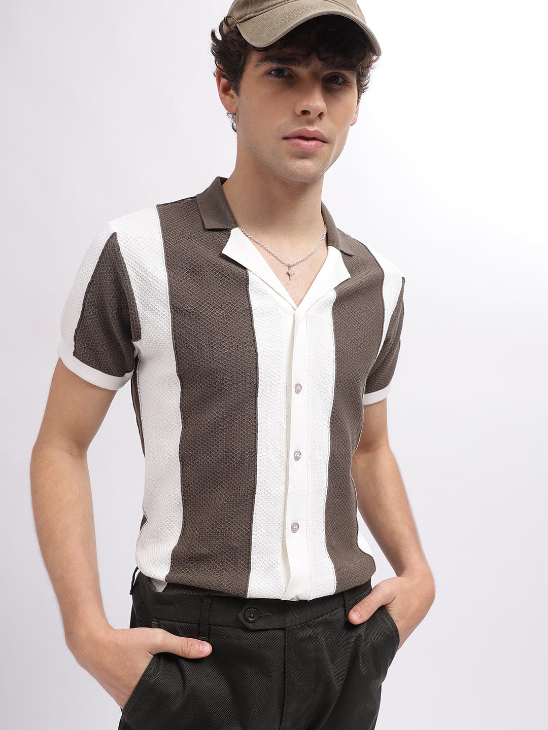 Iconic Men White Resort Collar Shirt - Image 2