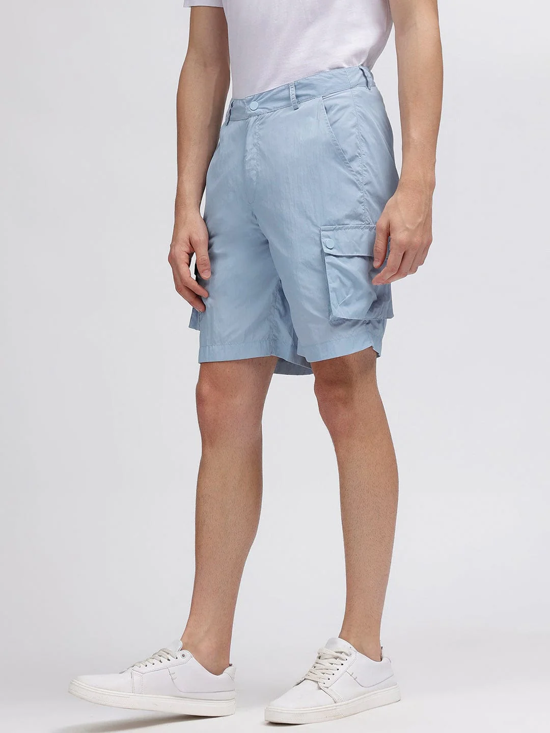 Iconic Men Blue Regular Fit Shorts - Image 2