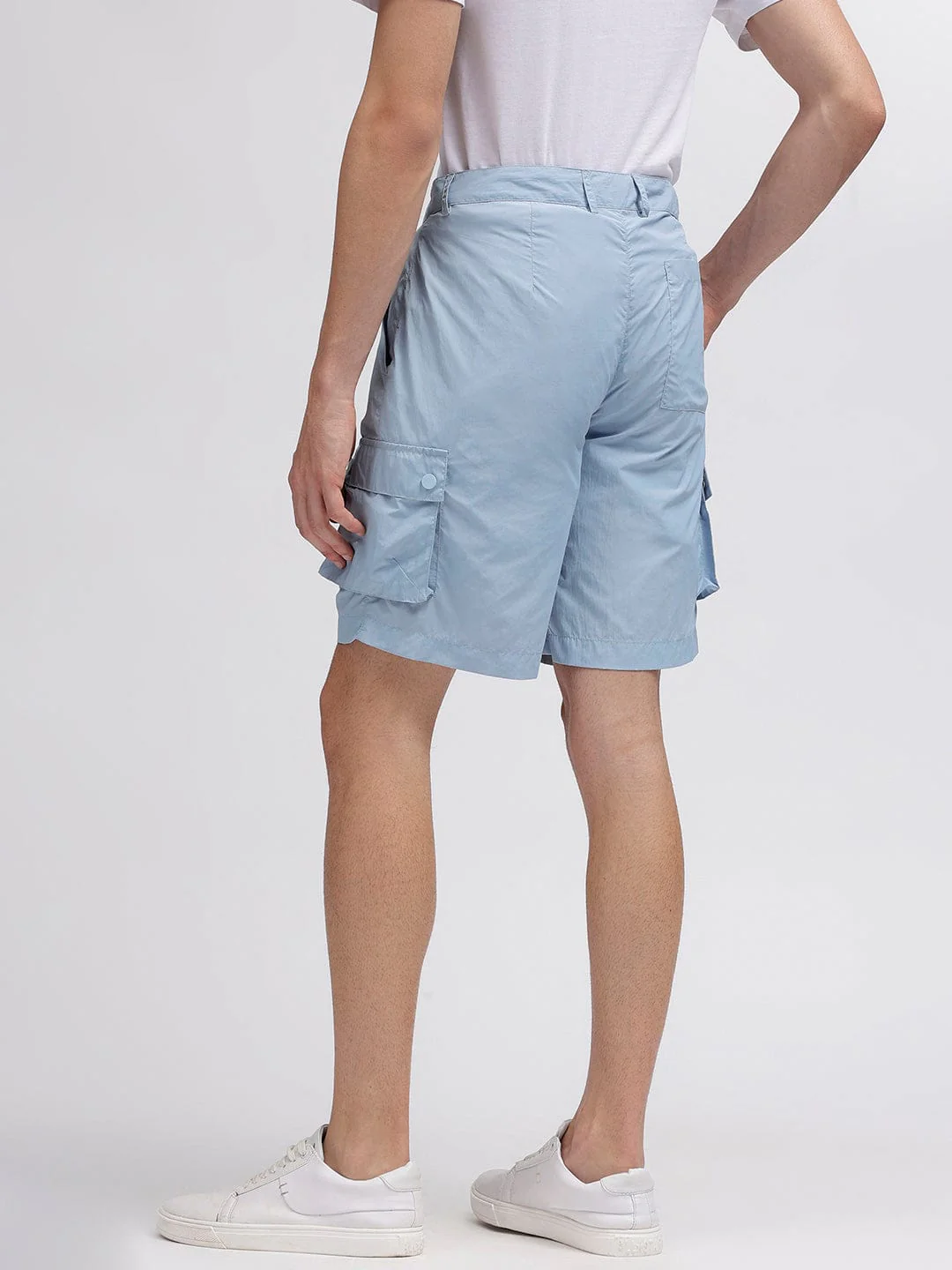 Iconic Men Blue Regular Fit Shorts - Image 3