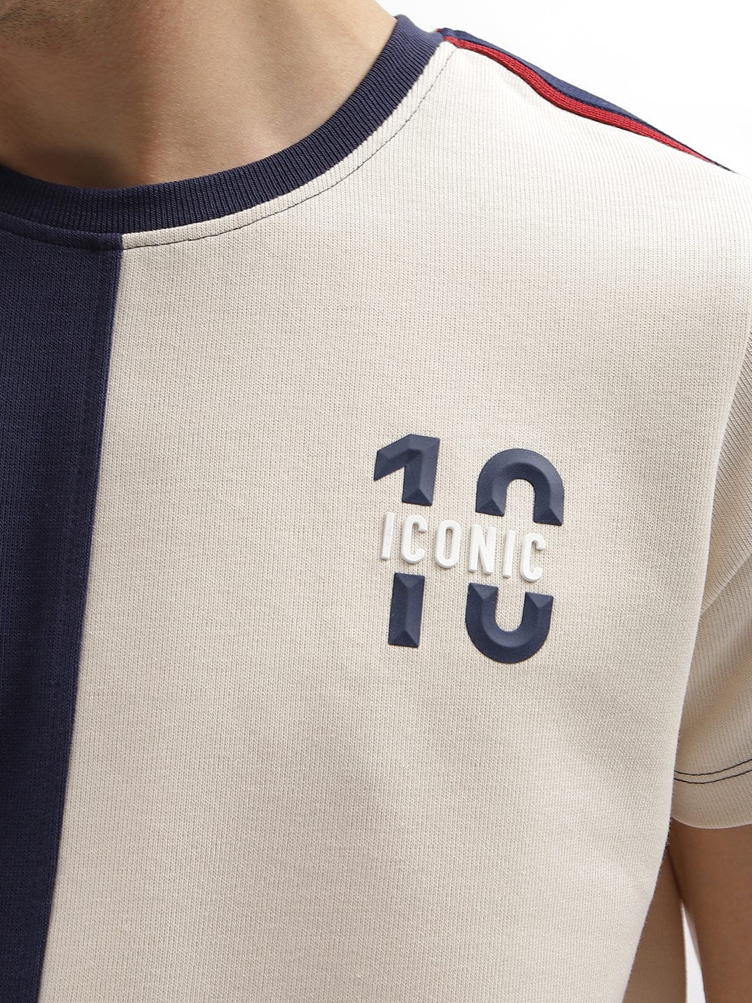 Iconic Men Blue Round Neck Tshirt - Image 6