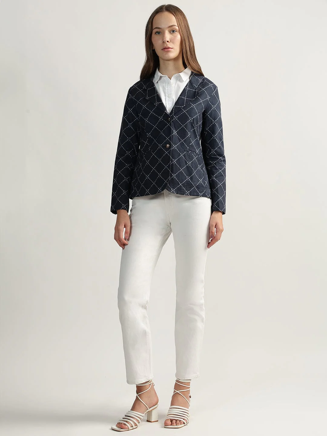 Iconic Women Notched Lapel Blazer - Image 5