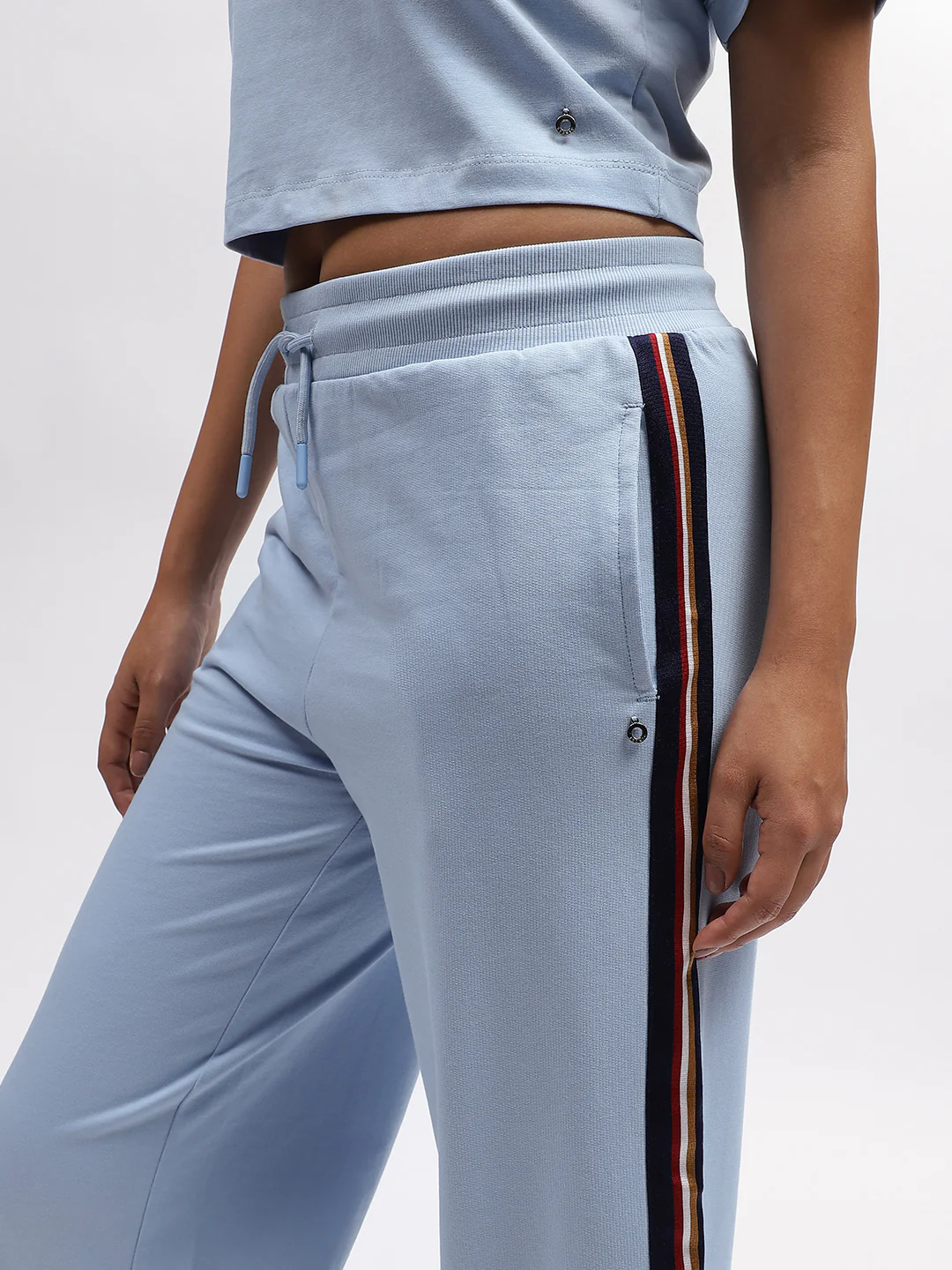 Iconic Women Blue Solid Regular Fit Trouser - Image 5