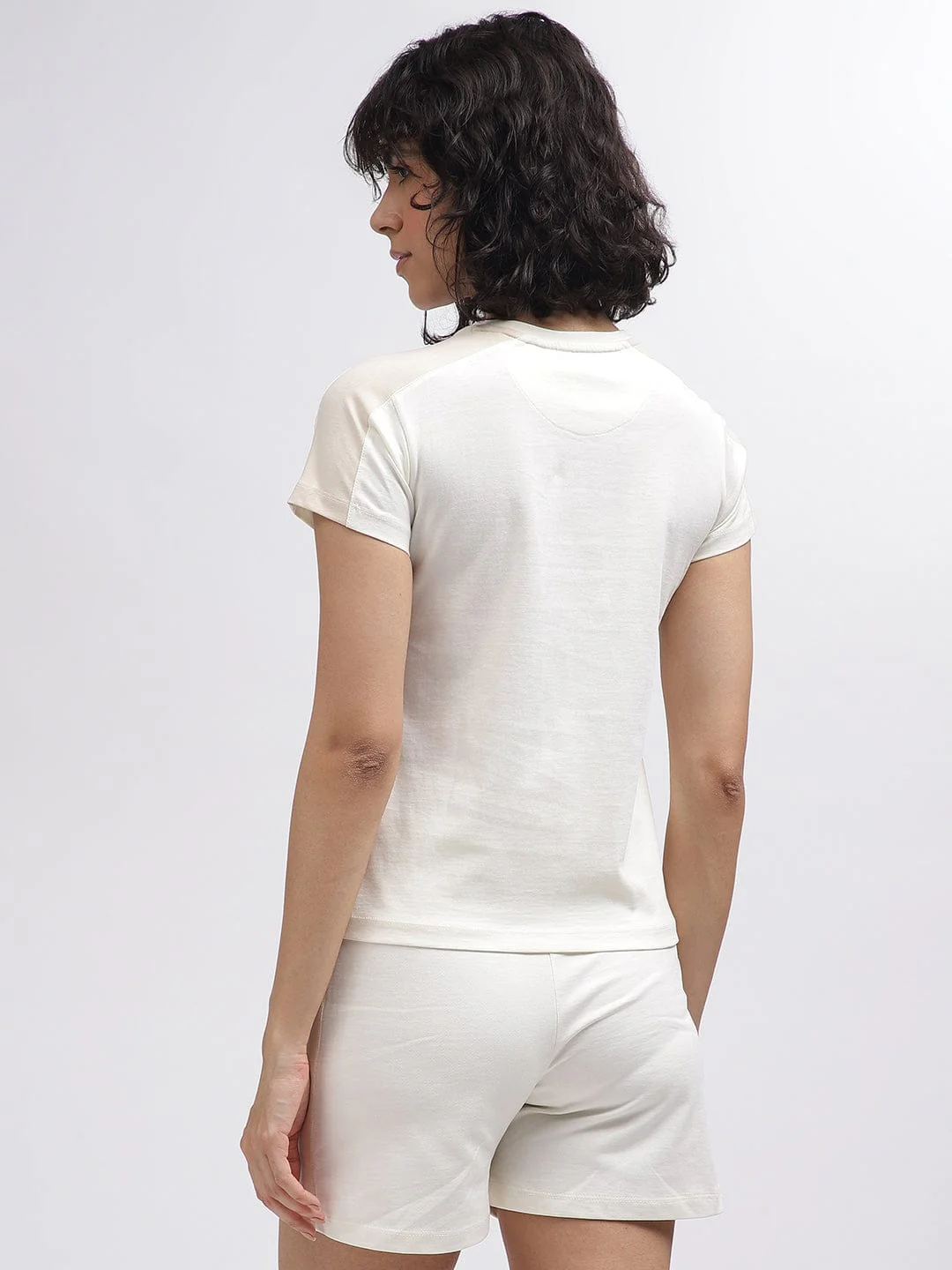 Iconic Women White Round Neck Tshirt - Image 3