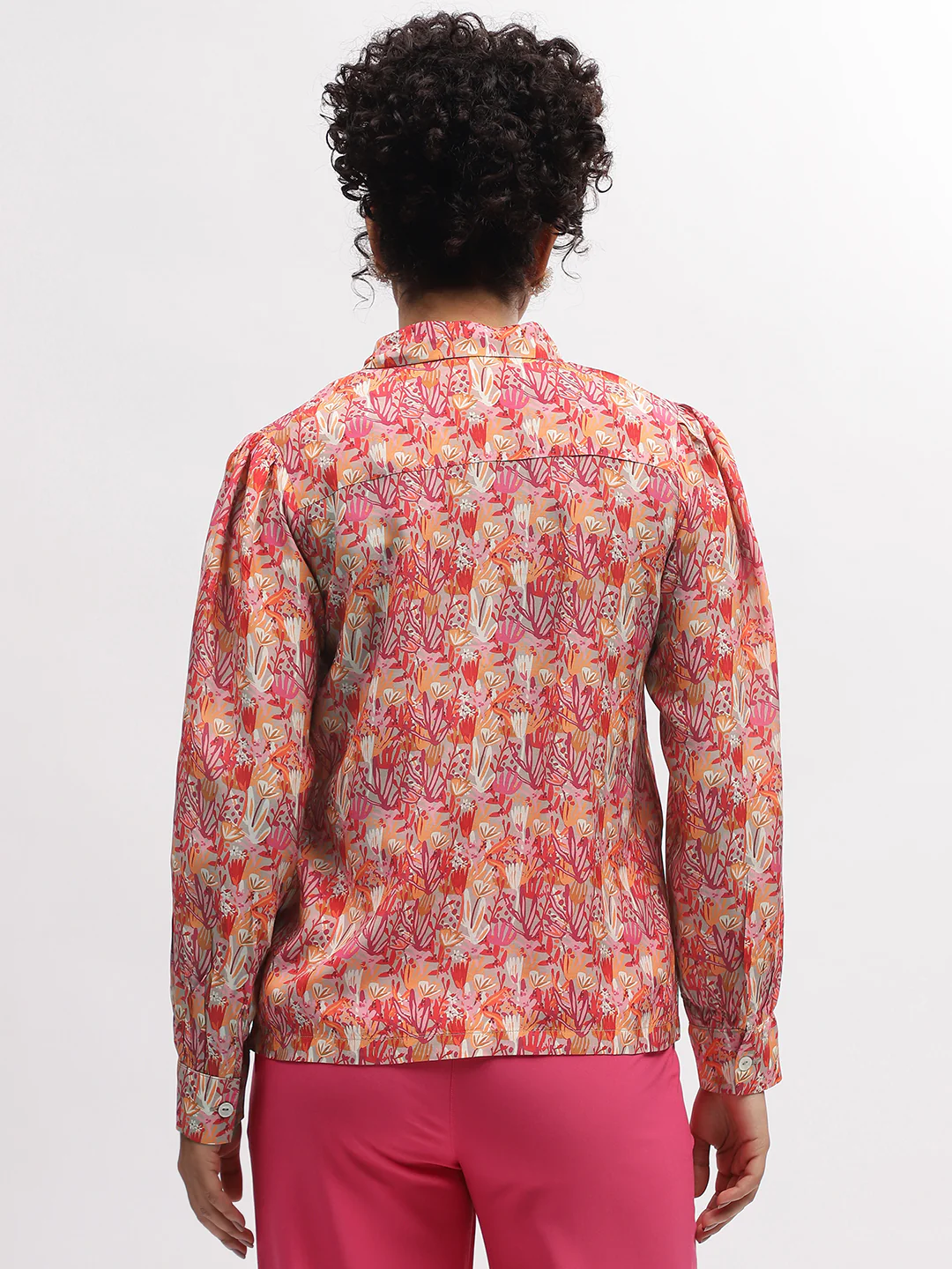 Iconic Women Multi Printed Spread Collar Full Sleeves Shirt - Image 4