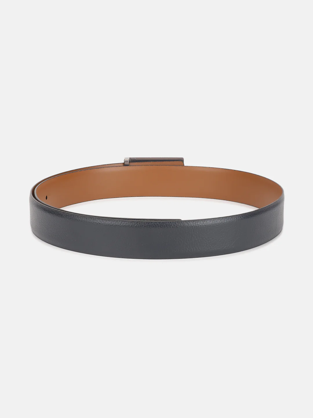 Iconic Men Blue Solid Push Pin Buckle Belt - Image 2