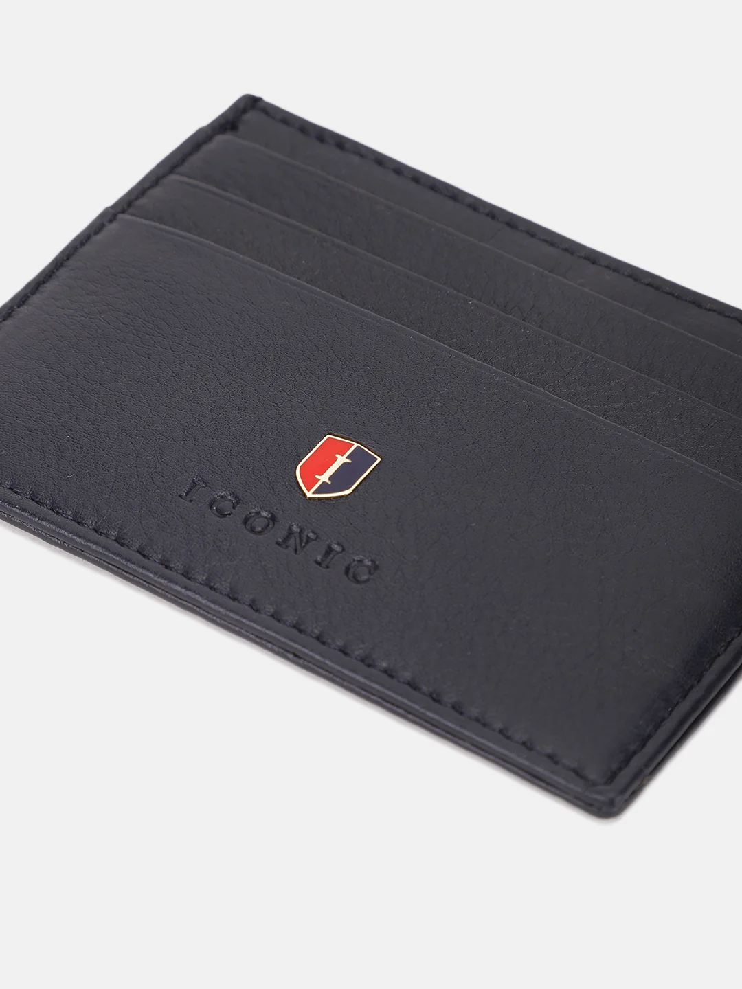 Iconic Men Blue Solid Card Holder - Image 3