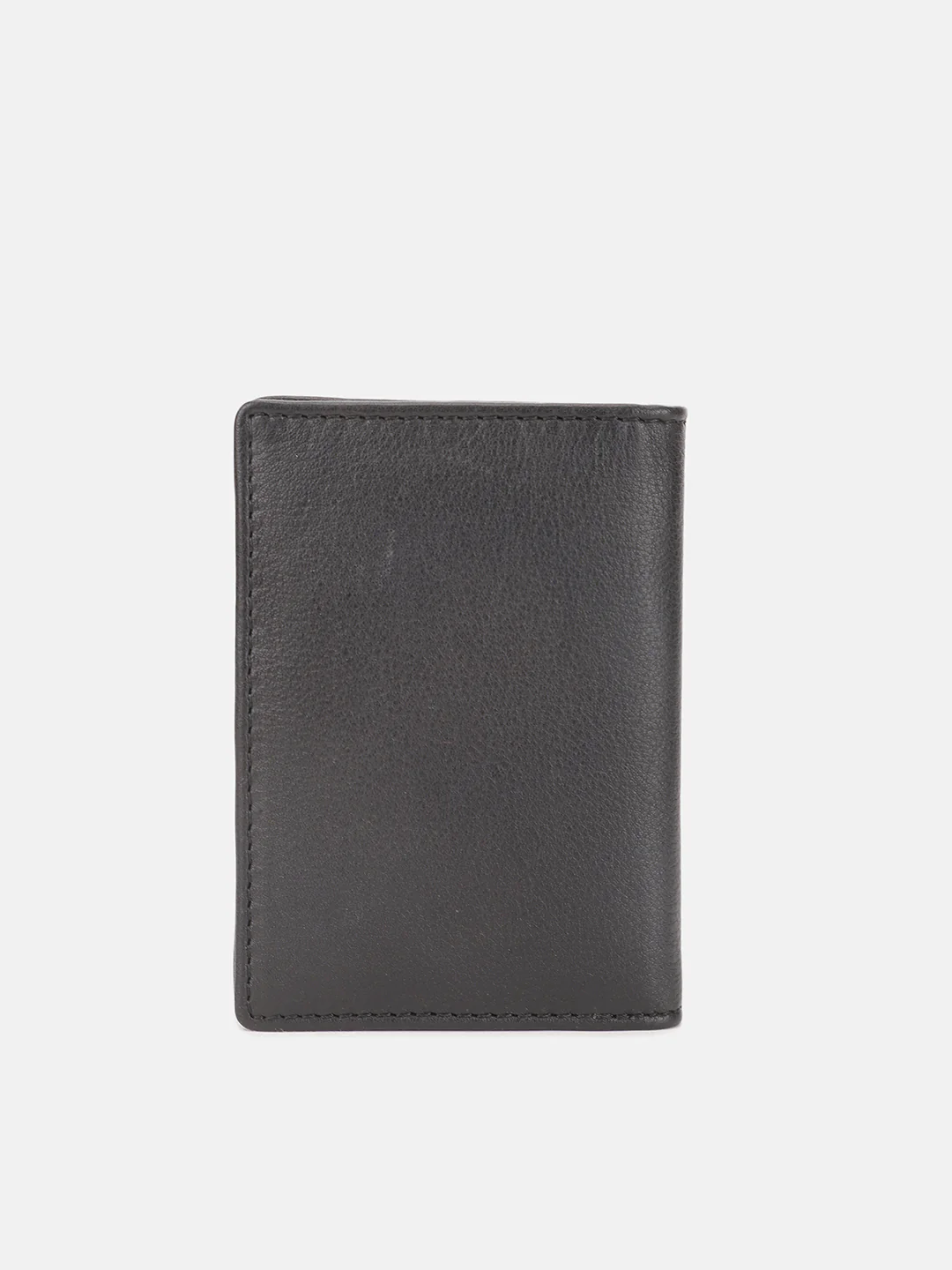 Iconic Men Black Textured Passport Holder - Image 3