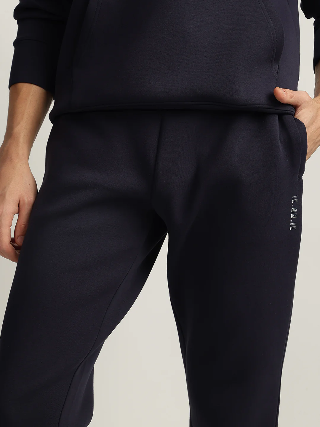 Iconic Men Navy Blue Solid Regular Fit Jogger Style Track Pants - Image 9
