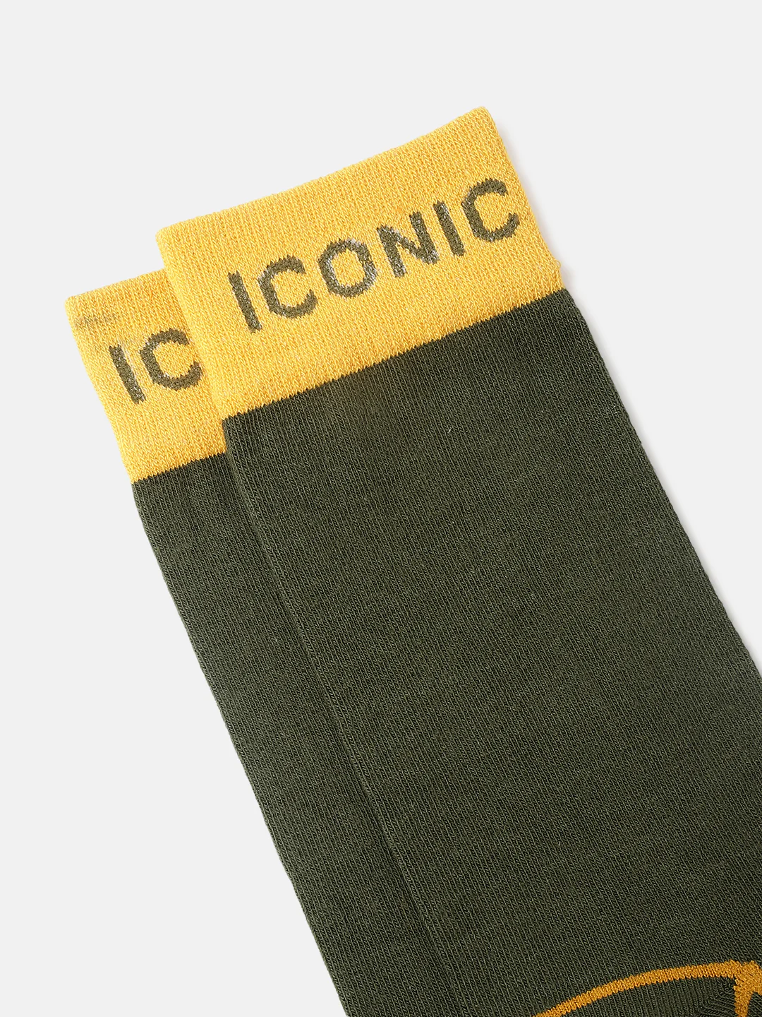 Iconic Men Multicolour Patterned Calf Length Socks (Pack of 1) - Image 3
