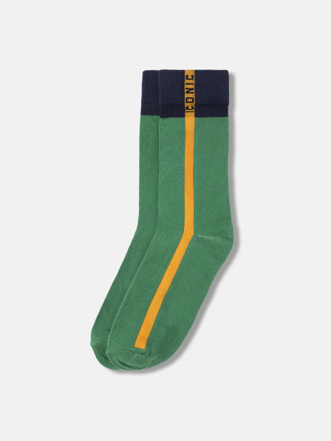 Iconic Men Multicolor Striped Calf Length Socks (Pack Of 1) - Image 2
