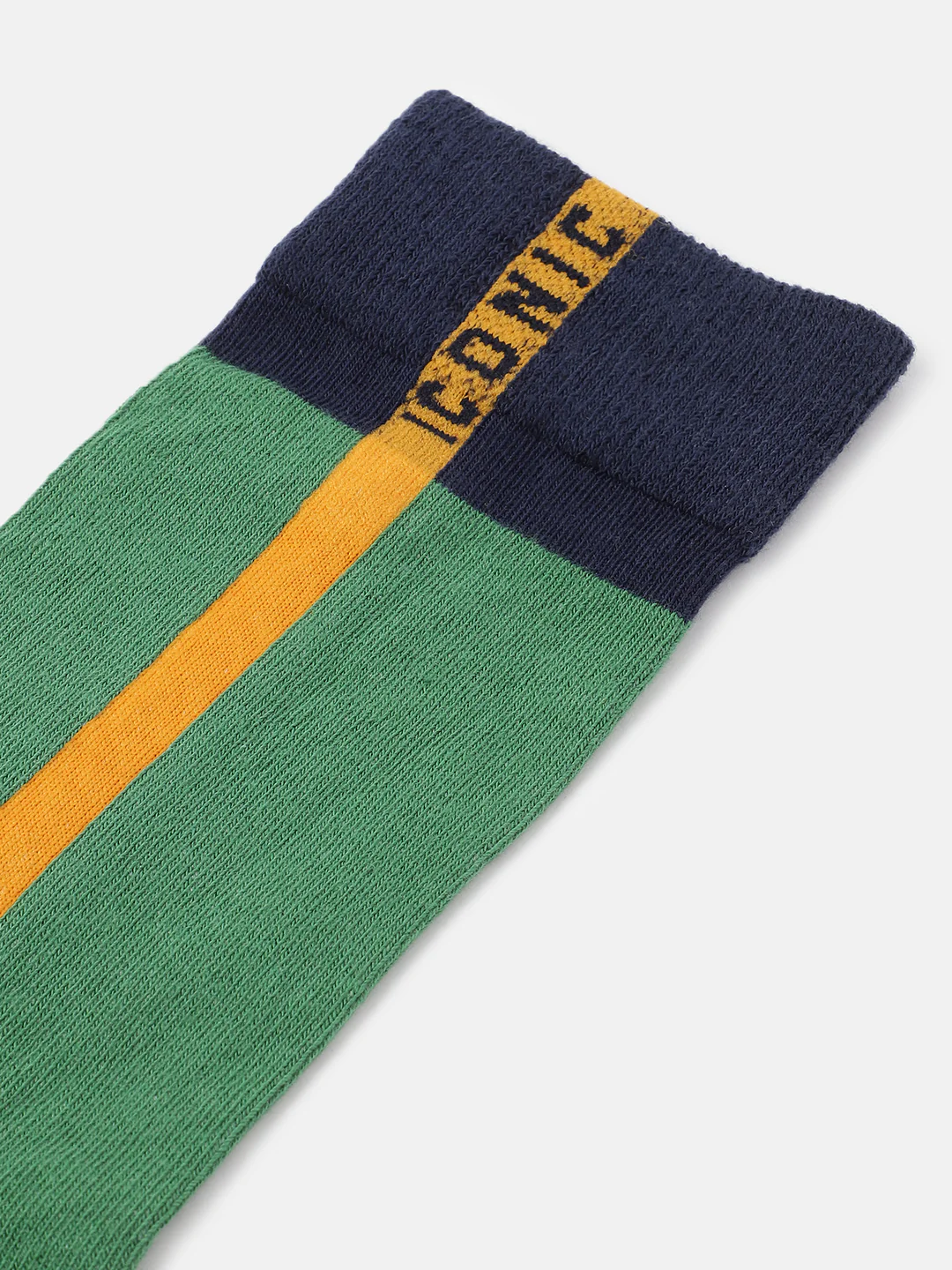 Iconic Men Multicolor Striped Calf Length Socks (Pack Of 1) - Image 3