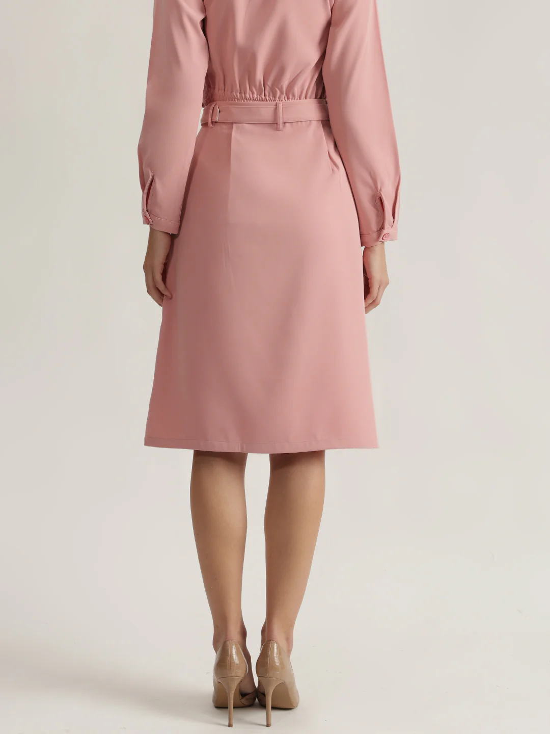 Iconic Women Pink Solid Flared A-Line Skirt - Image 3