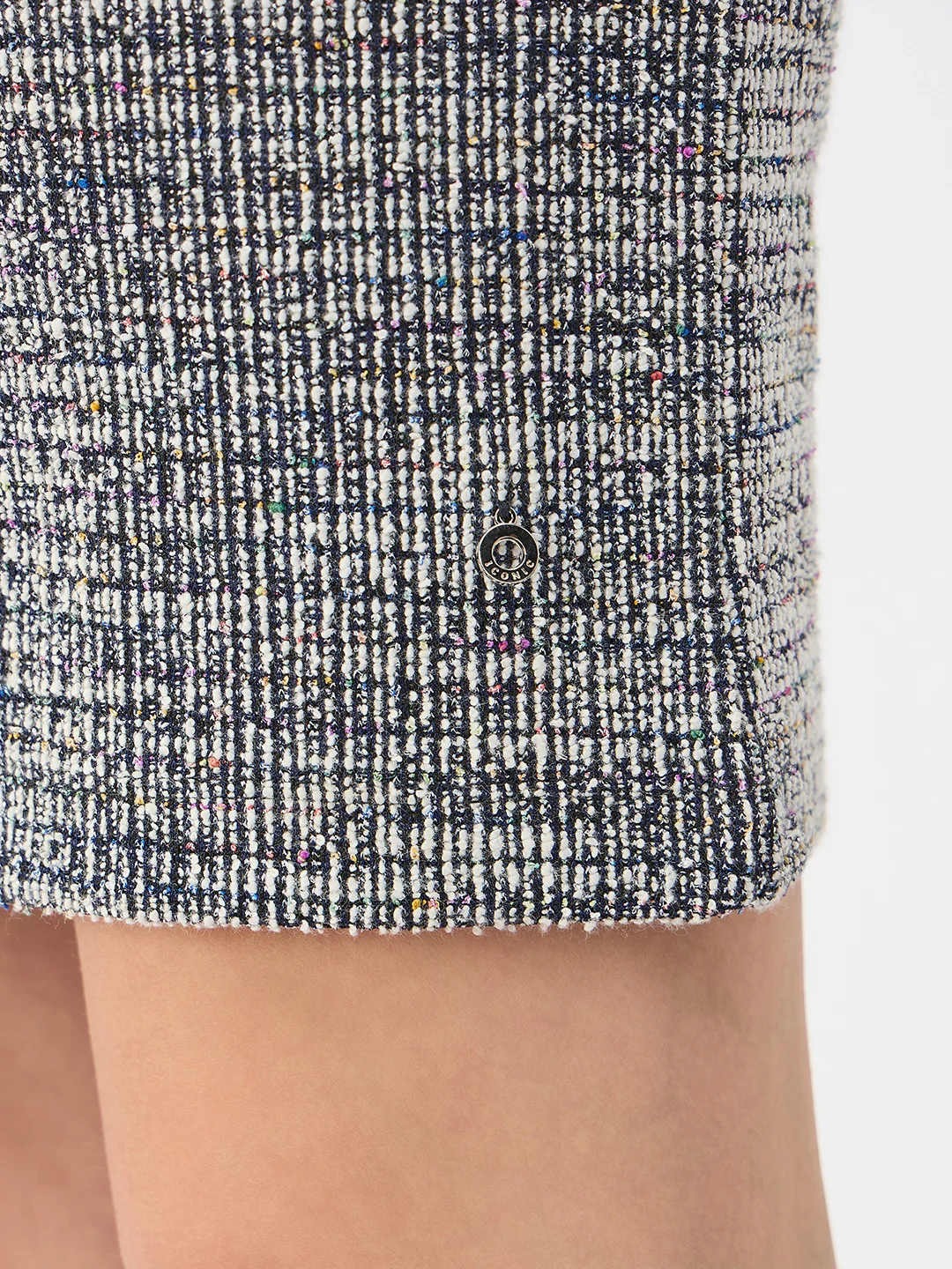 Iconic Women Blue Straight Fit Pencil Skirt - Image 6