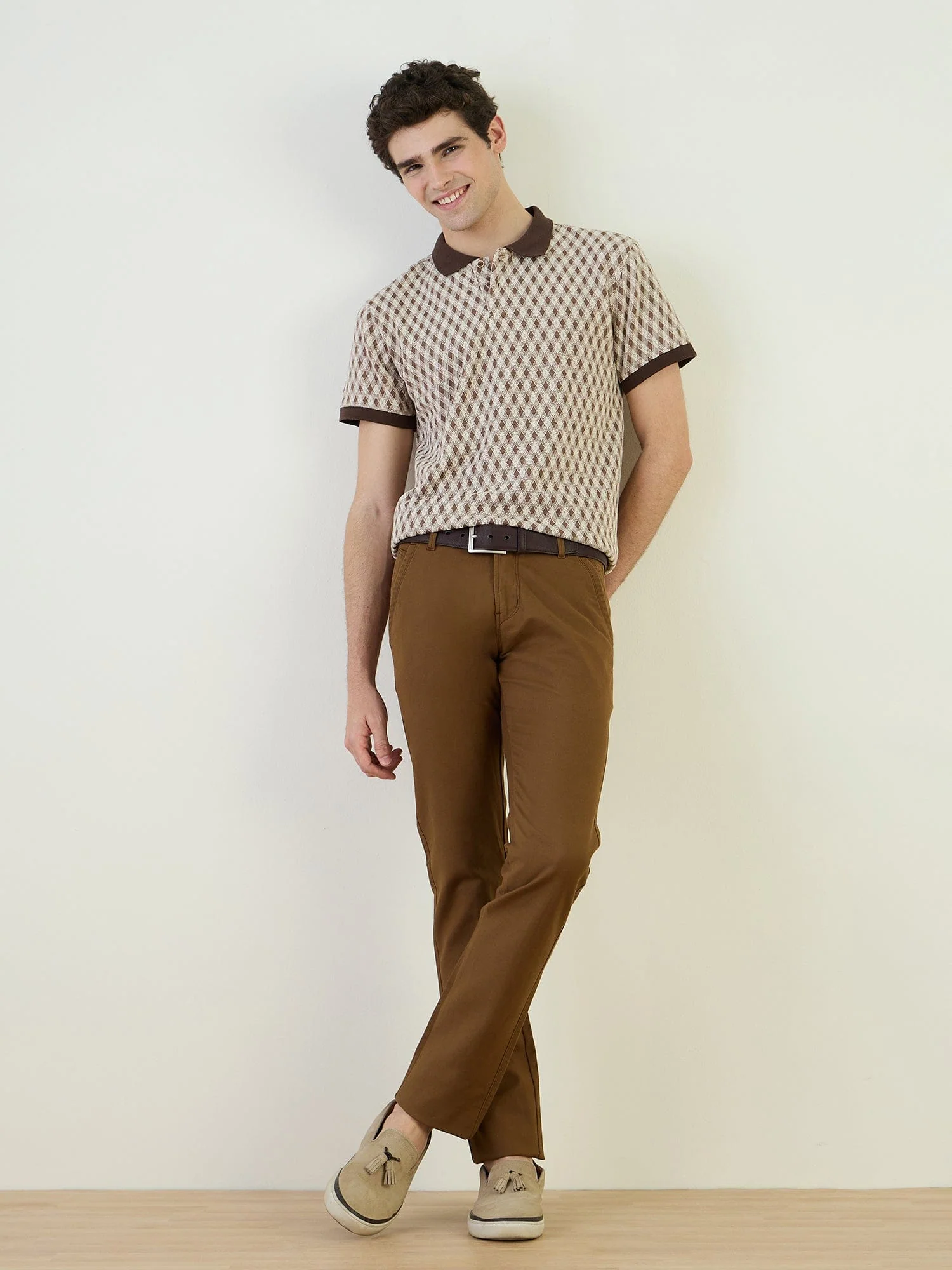 Iconic Men Brown Polo Tshirt - Image 2