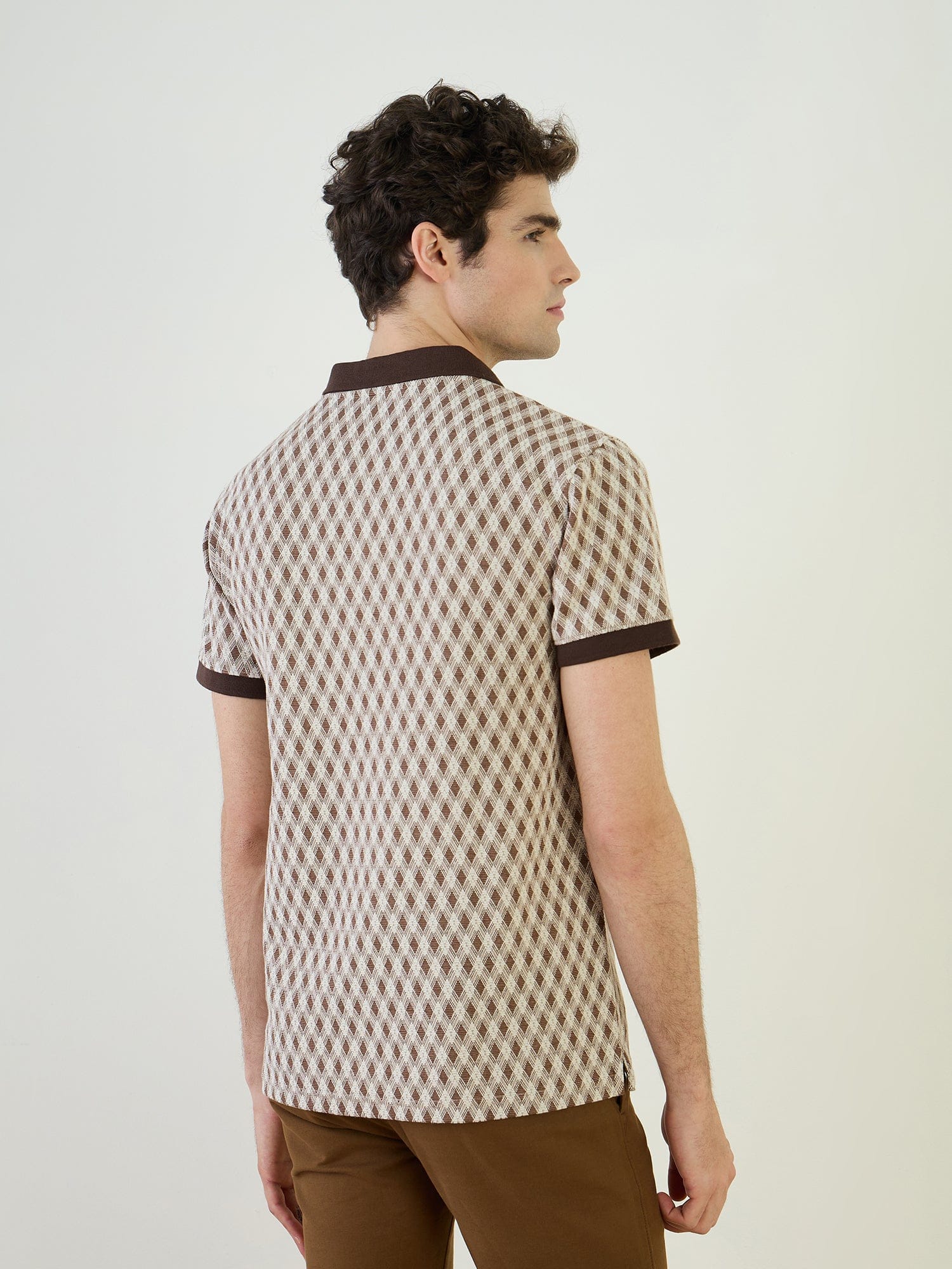 Iconic Men Brown Polo Tshirt - Image 5