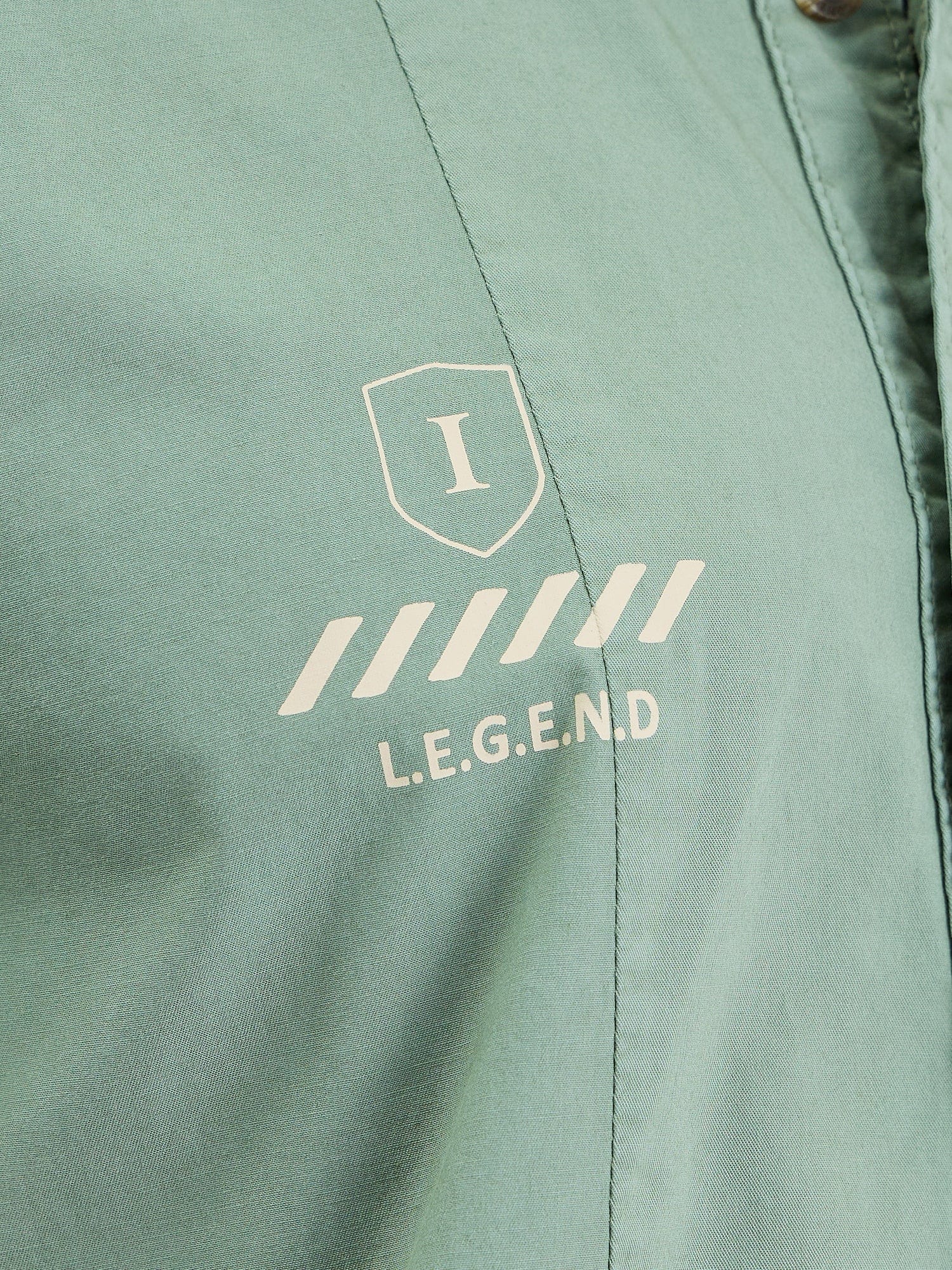 Iconic Men Green Washed Collar Shirt - Image 7