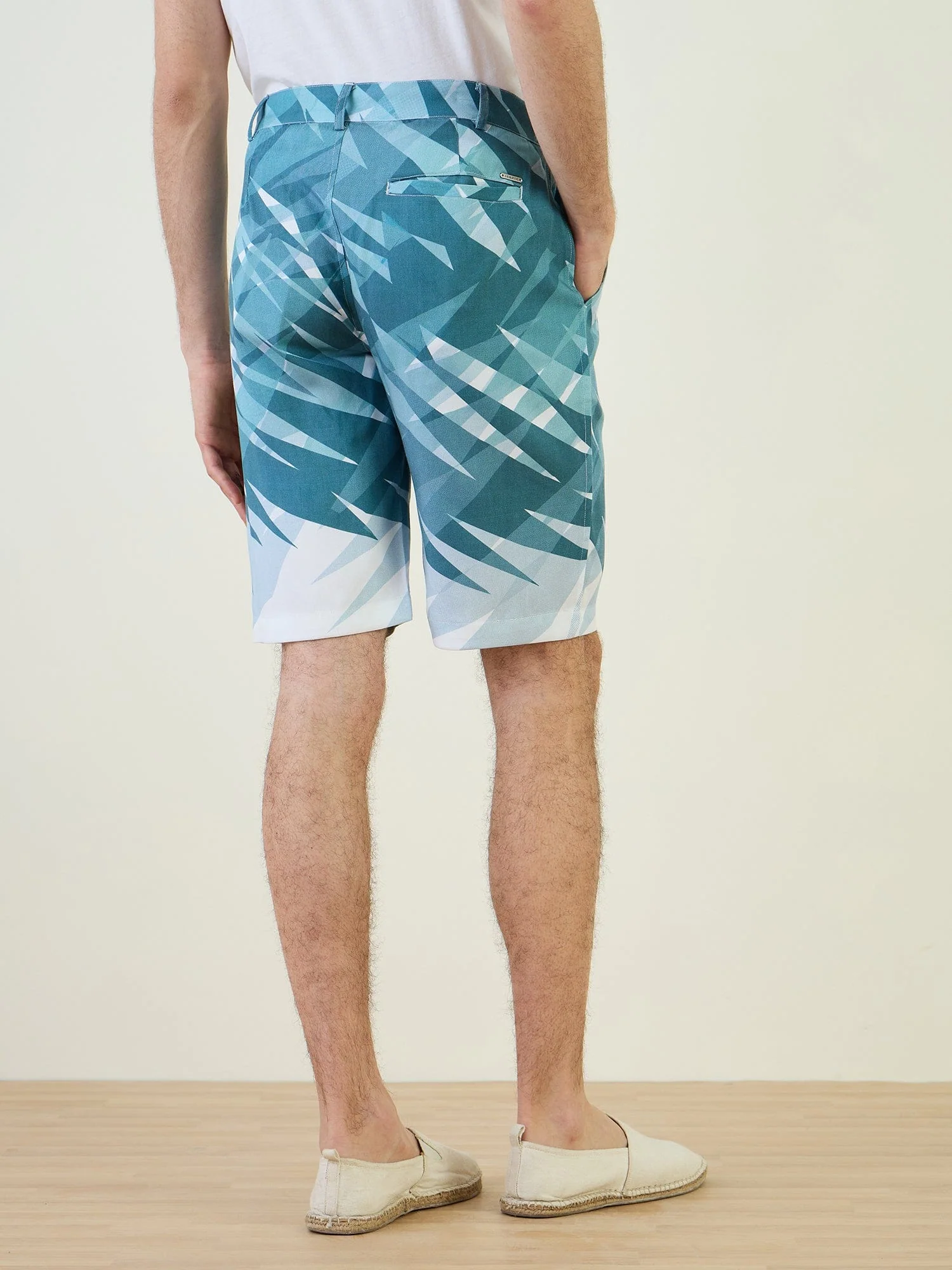 Iconic Men Blue Regular Fit Printed Shorts - Image 5