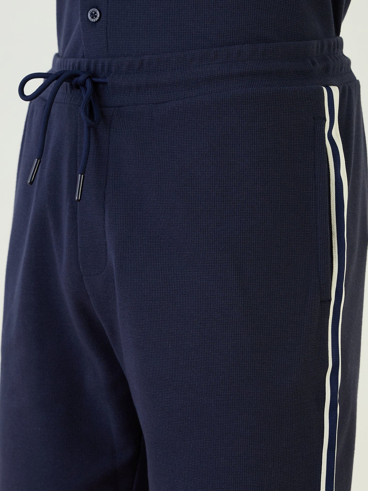 Iconic Men Blue Regular Fit Textured Shorts - Image 6