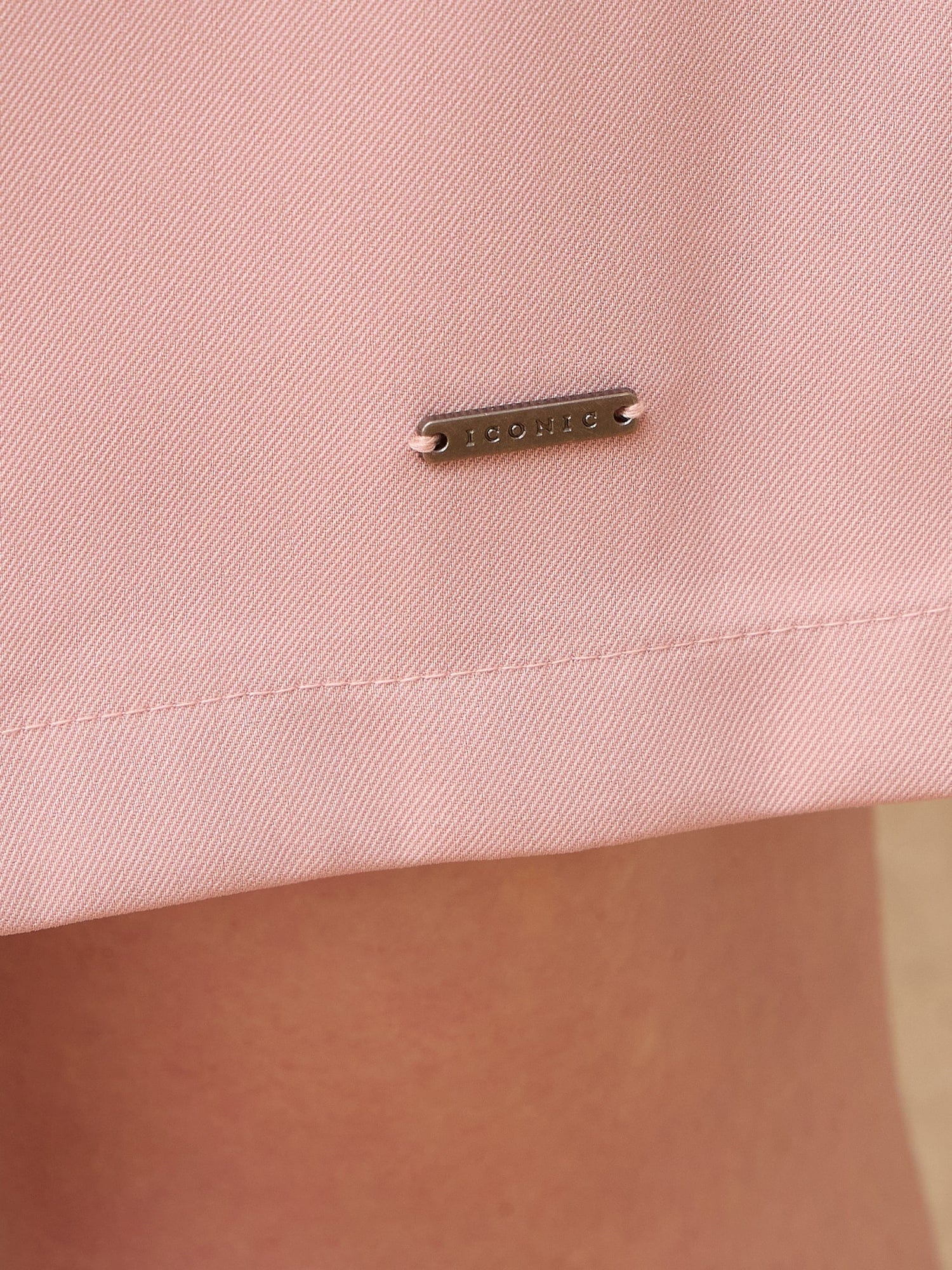 Iconic Women Pink Solid Collar Dress - Image 6