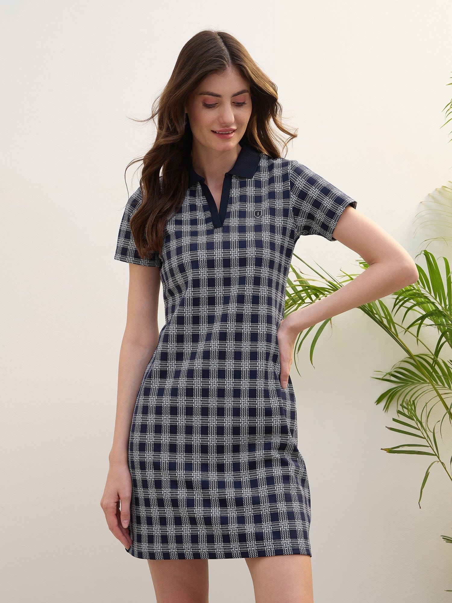 Iconic Women Blue Polo Dress - Image 2
