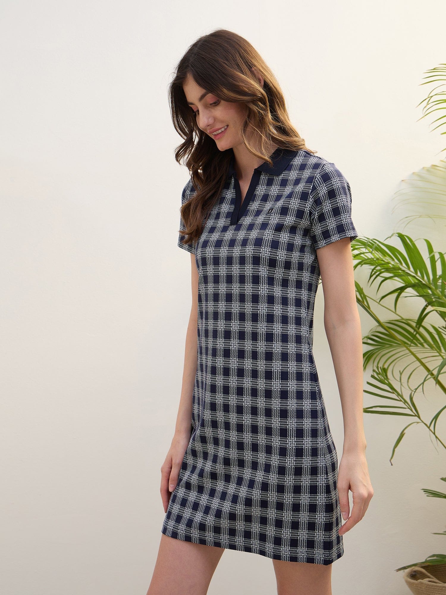 Iconic Women Blue Polo Dress - Image 3