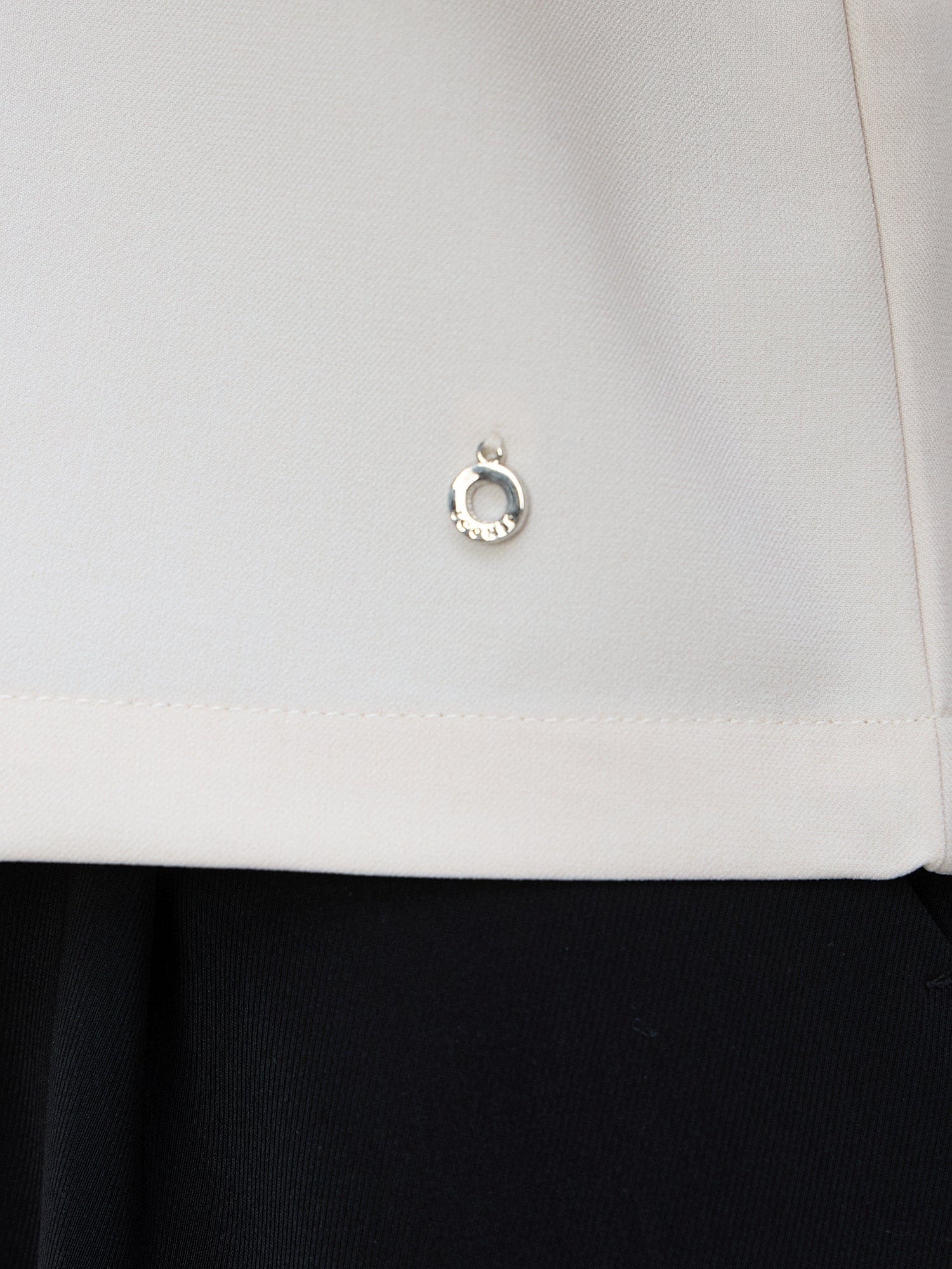 Iconic Women Beige Color Block Collar Shirt - Image 5
