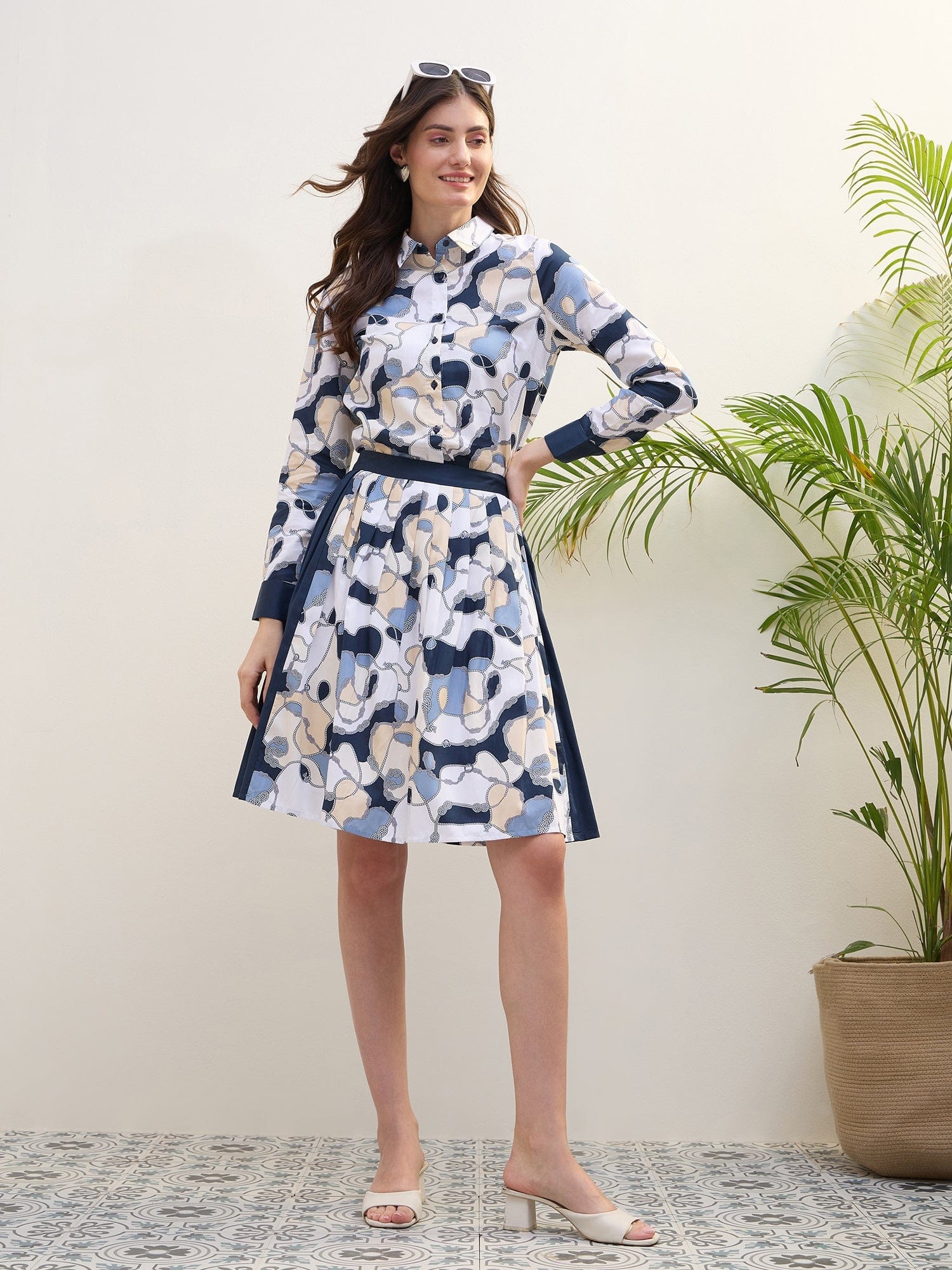 Iconic Women Multi Printed Collar Shirt - Image 2