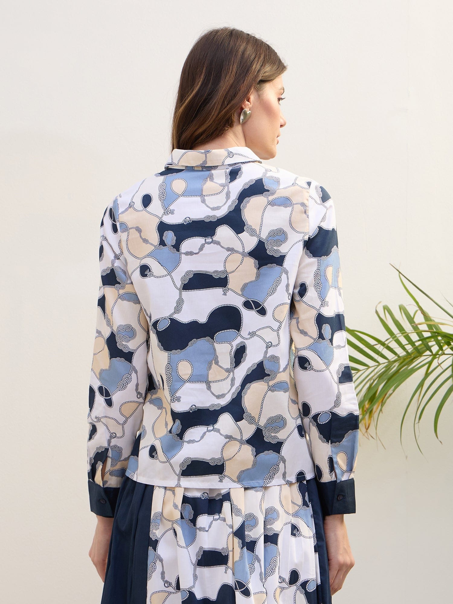 Iconic Women Multi Printed Collar Shirt - Image 5