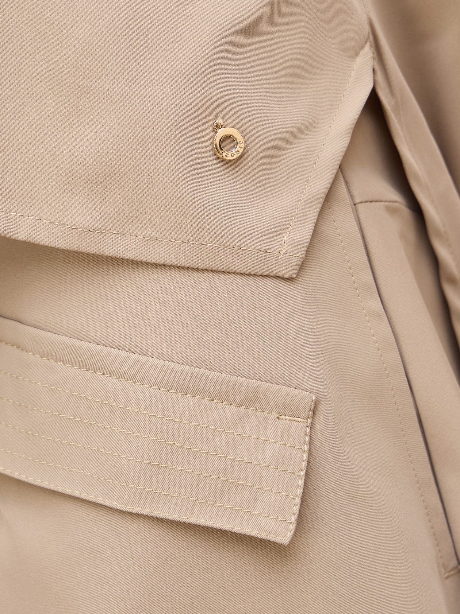 Iconic Women Beige Solid Collar Top - Image 6