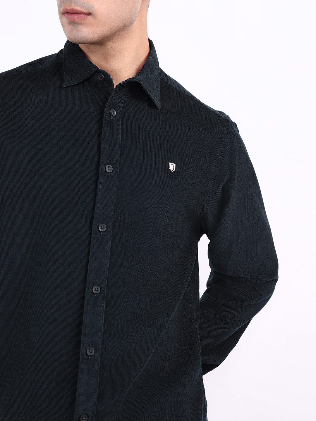 Iconic Men Blue Solid Collar Shirt - Image 6