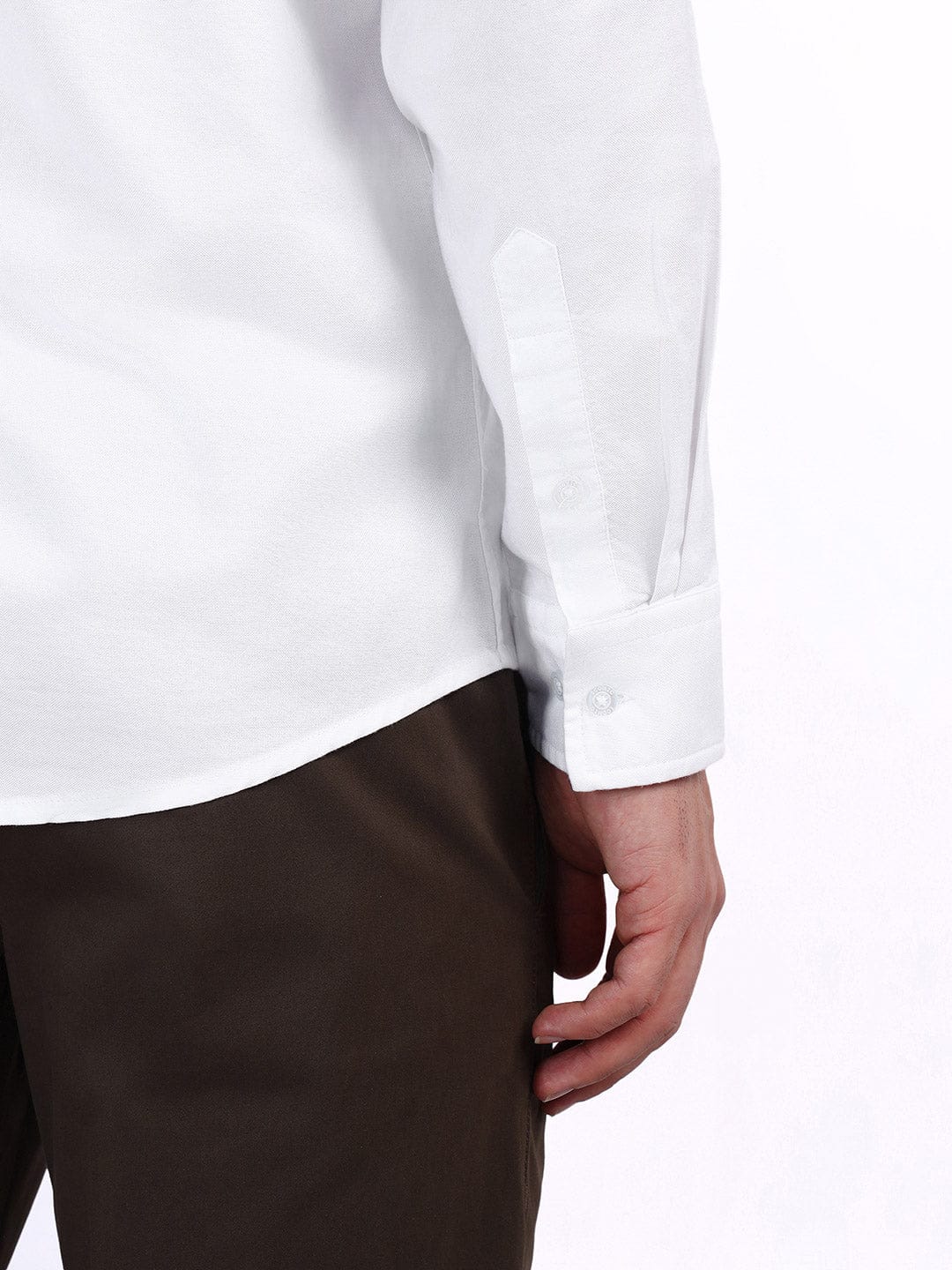 Iconic Men White Solid Collar Shirt - Image 7