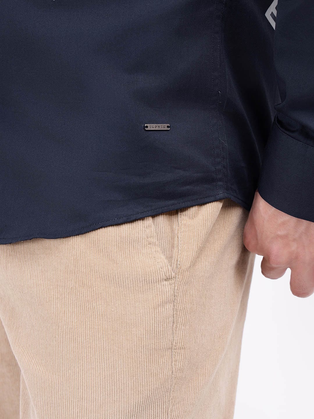Iconic Men Blue Solid Collar Shirt - Image 6