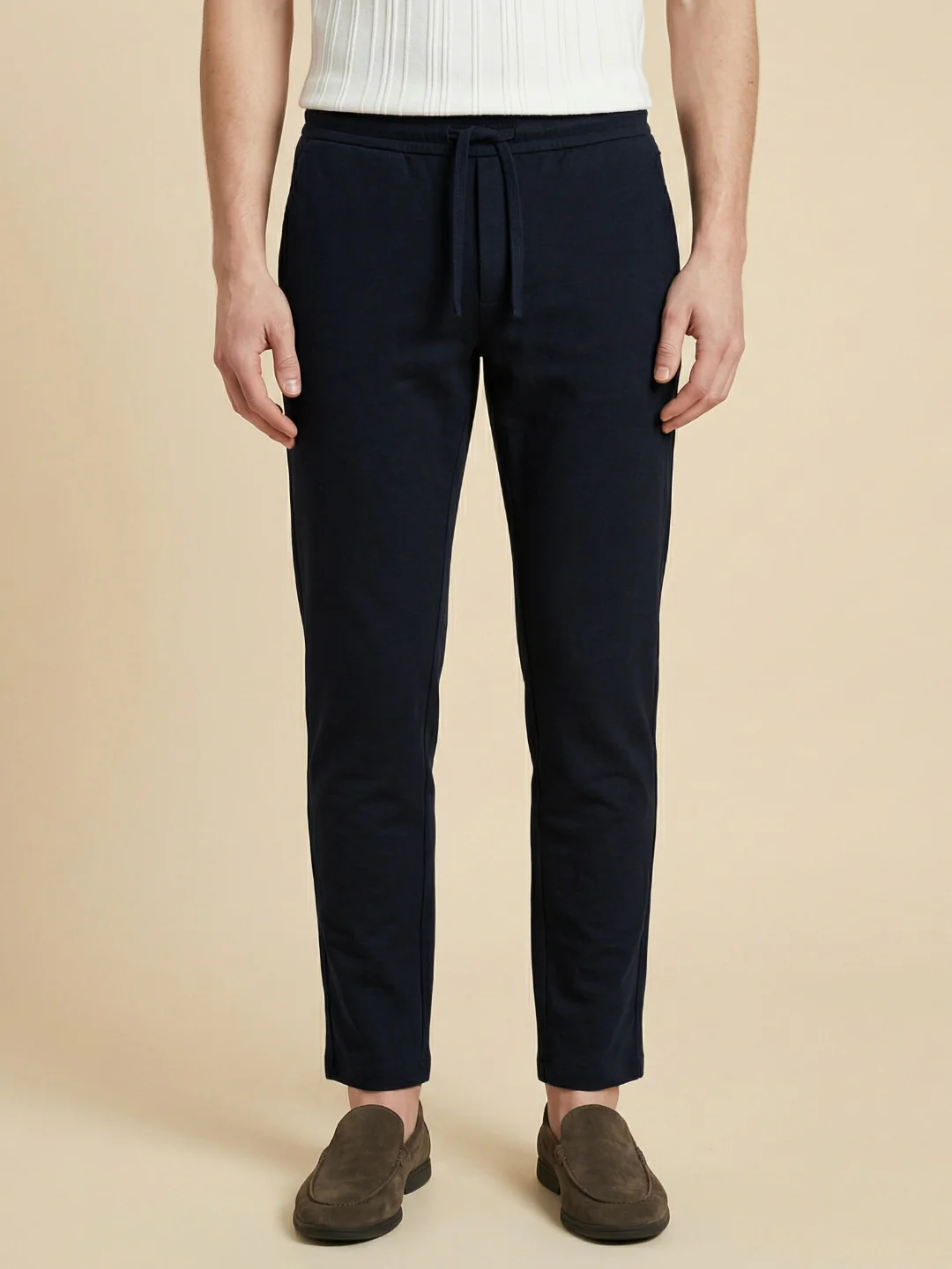 Iconic Men Black Solid Straight Fit Trouser - Image 2