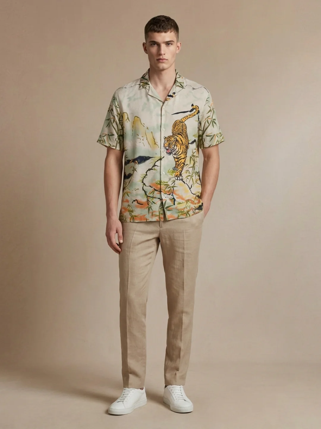 Iconic Men Multi Printed Resort Fit Pure Cotton Shirt - Image 5
