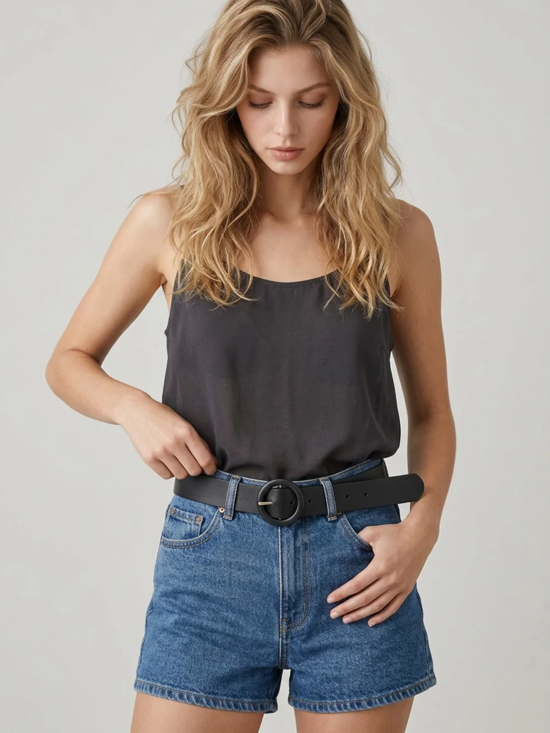 Iconic Black Pu Women Belt - Image 3