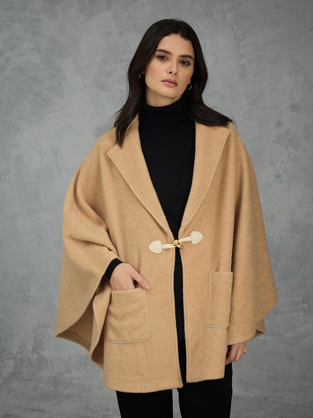 Iconic Women Brown Solid Pure Cotton Lapel Collar Overcoat - Image 6