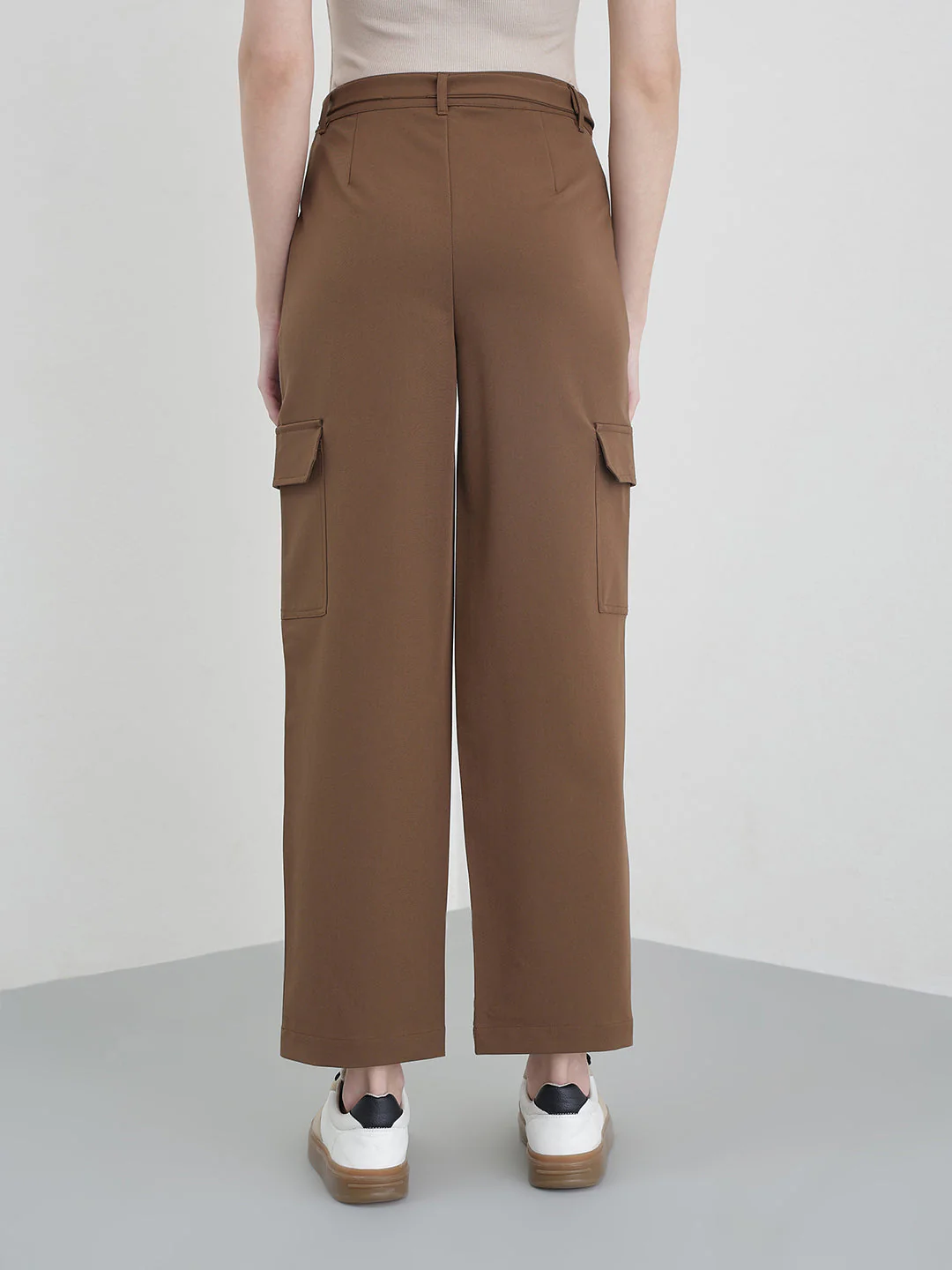 Iconic Women Brown Solid Straight Fit Jogger - Image 3