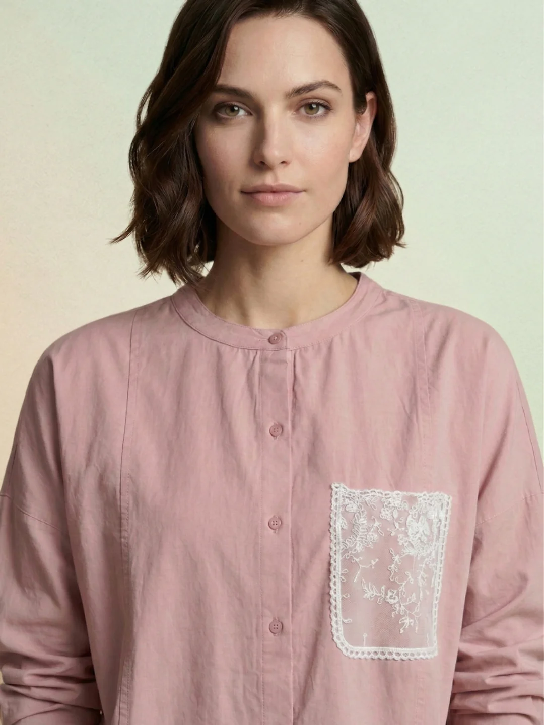 Iconic Women Pink Solid Loose Fit Pure Cotton Shirt - Image 4