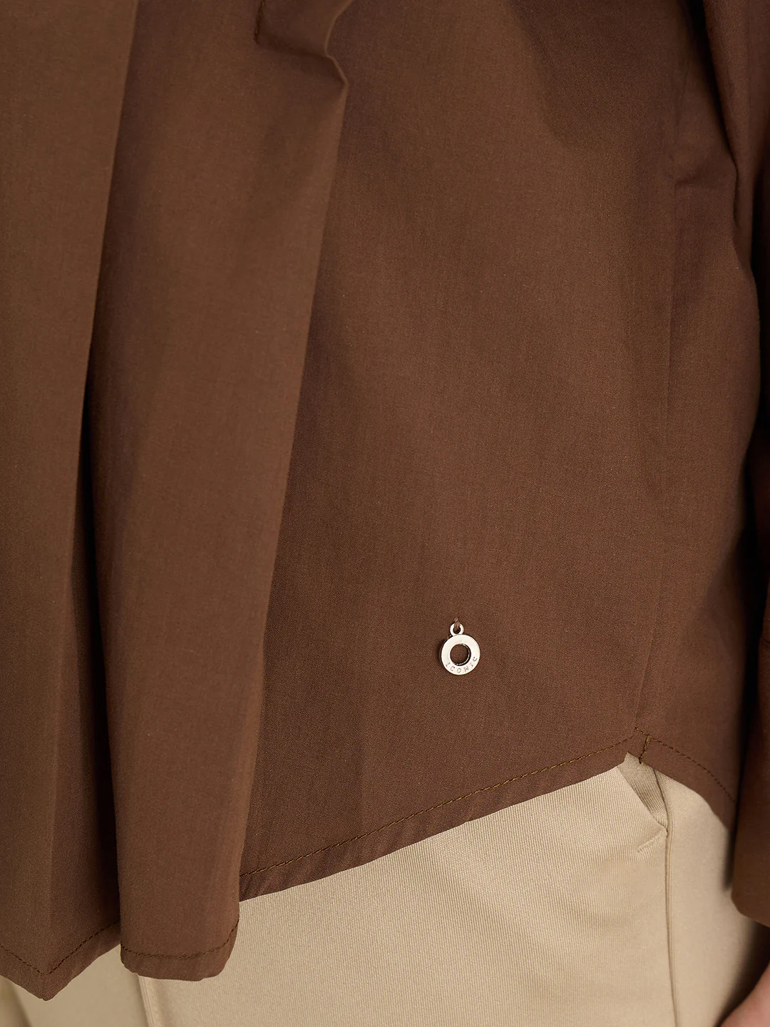 Iconic Women Brown Solid Loose Fit Pure Cotton Top - Image 6