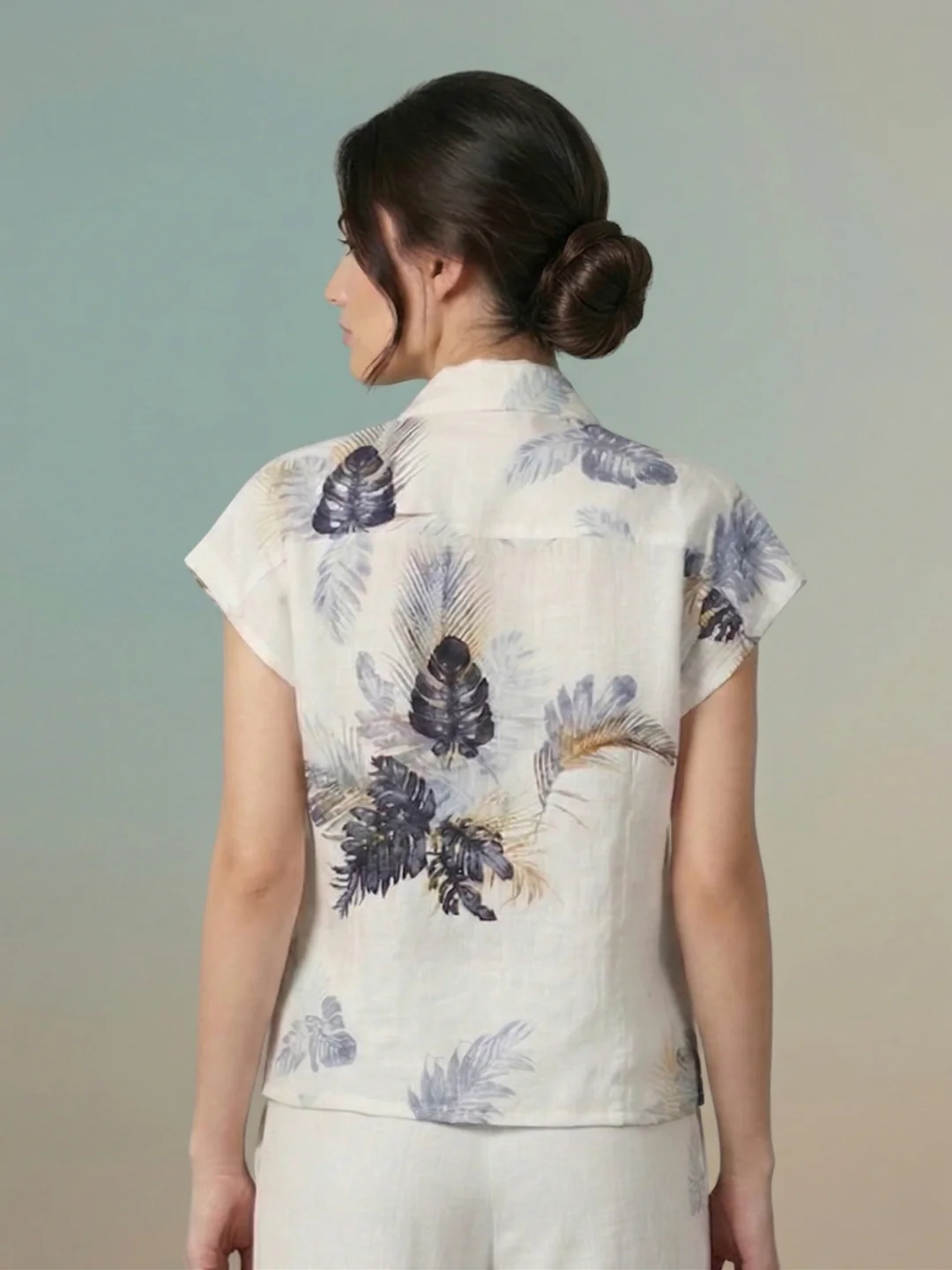 Iconic Women White Printed Loose Fit Top - Image 3