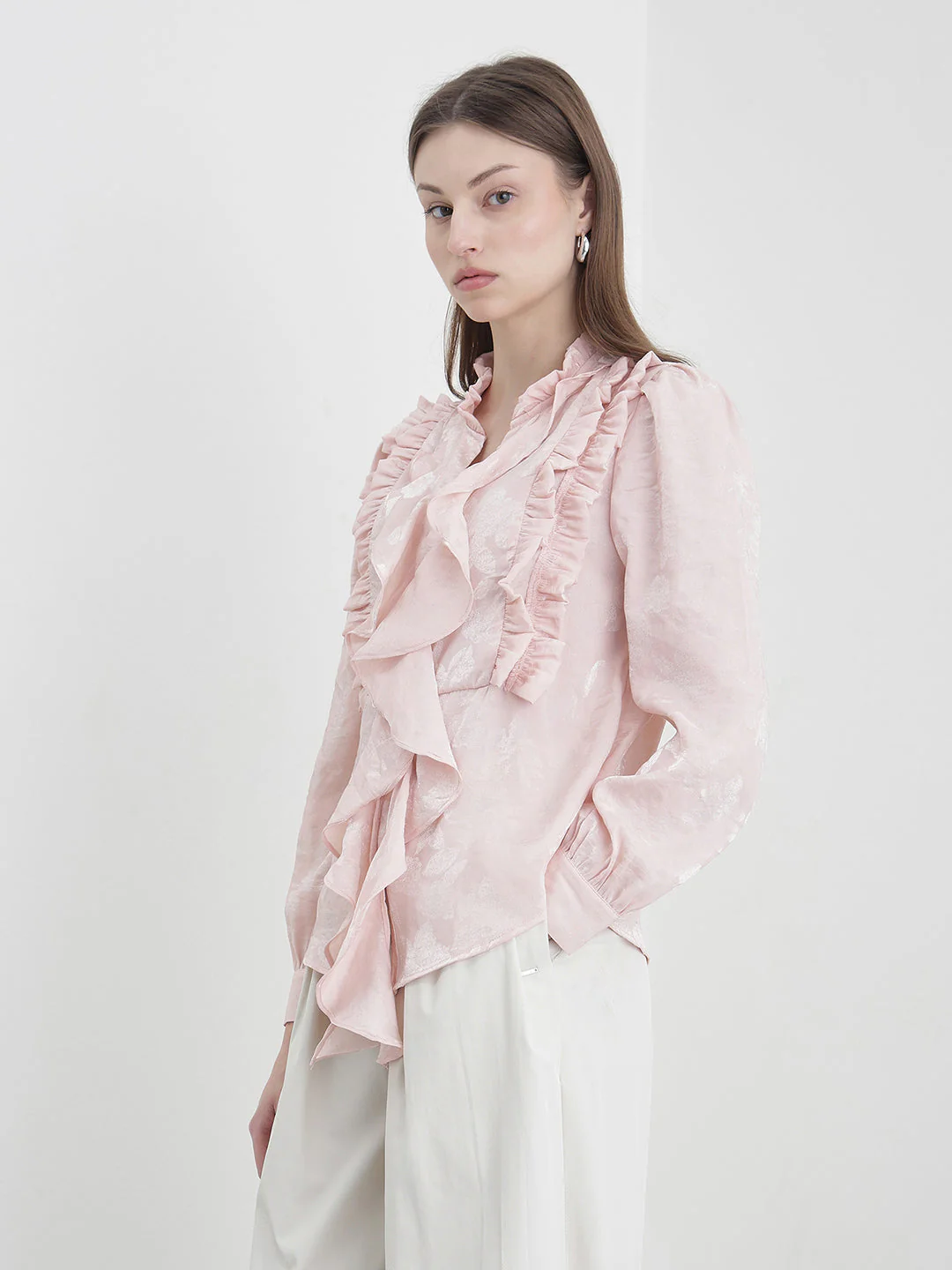 Iconic Women Pink Solid Regular Fit Top - Image 3