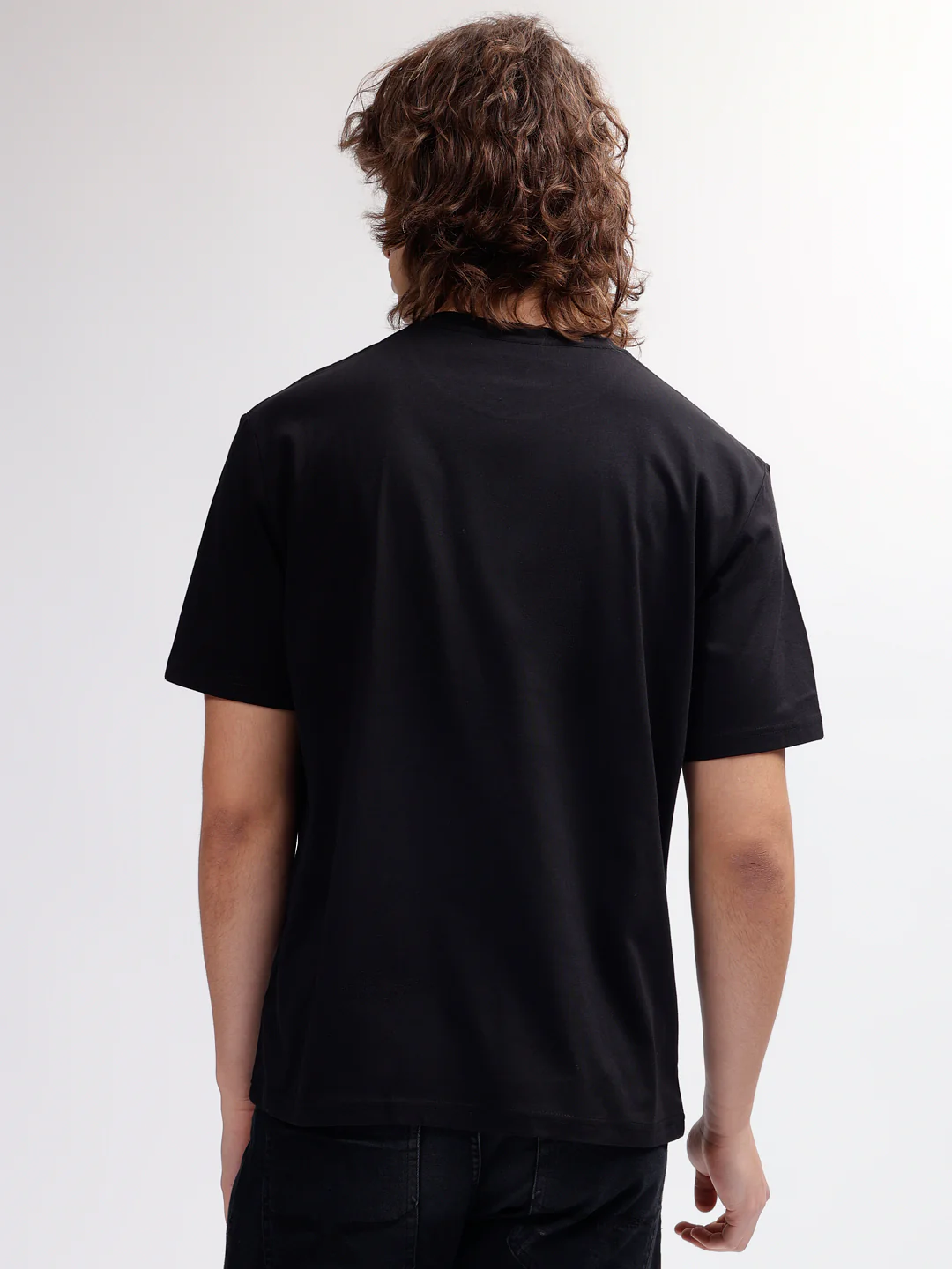 Just Cavalli Men Black Printed Regular Fit  Short Sleeves Tshirt - Image 4