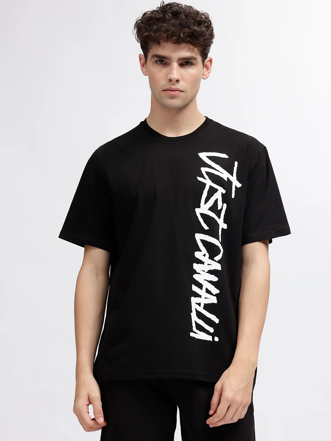 Just Cavalli Black Fashion Logo Regular Fit Tshirt - Image 2
