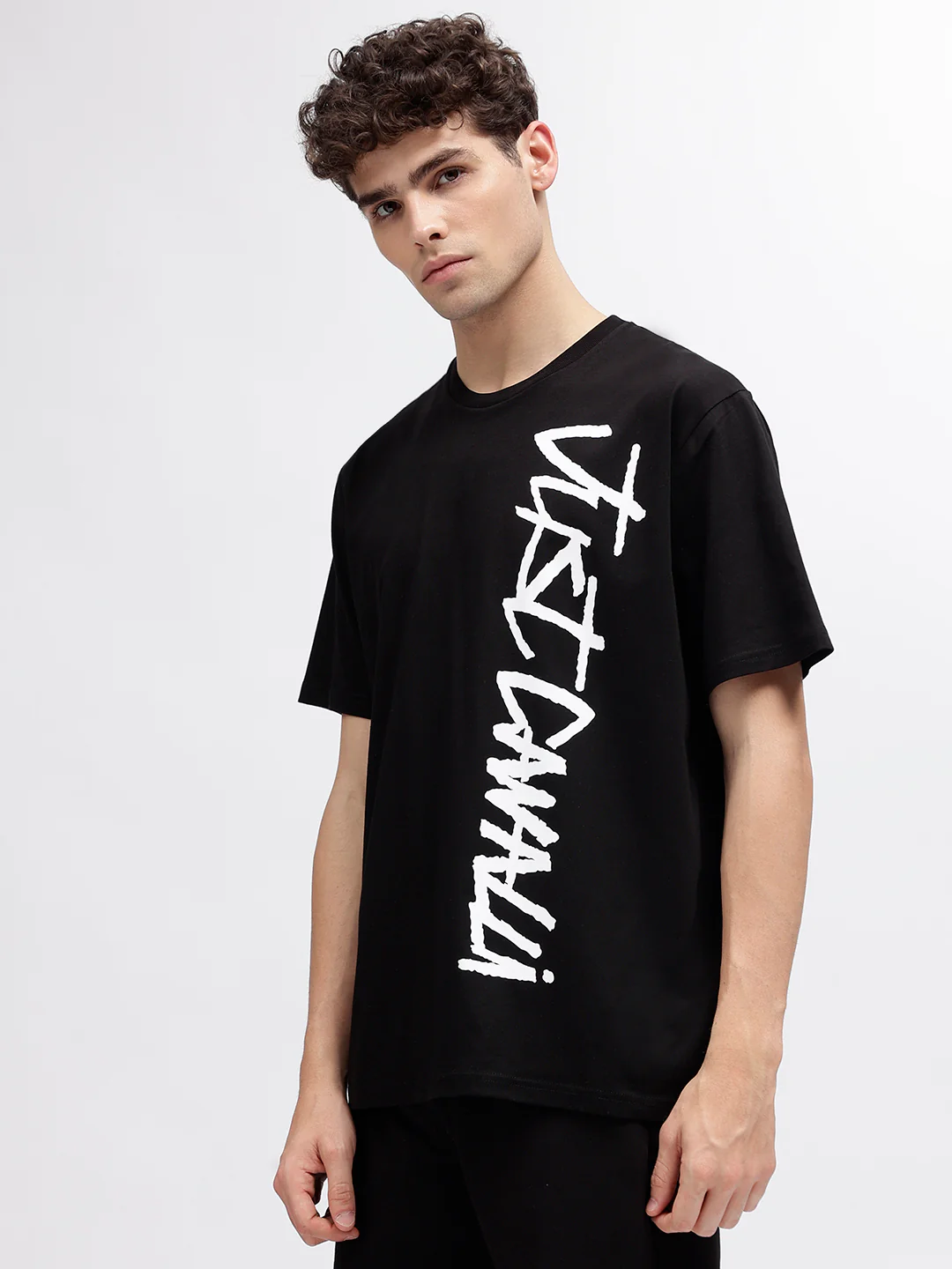 Just Cavalli Black Fashion Logo Regular Fit Tshirt - Image 3