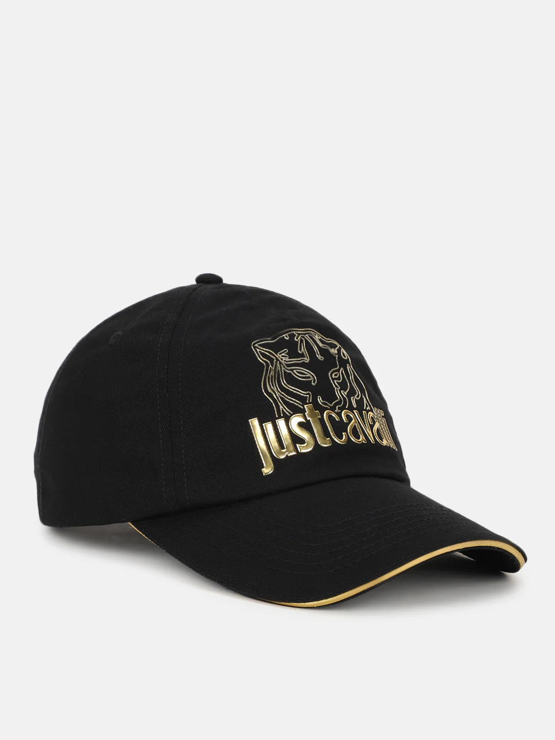 Just Cavalli Men Black Brand Logo Printed Baseball Caps - Image 2