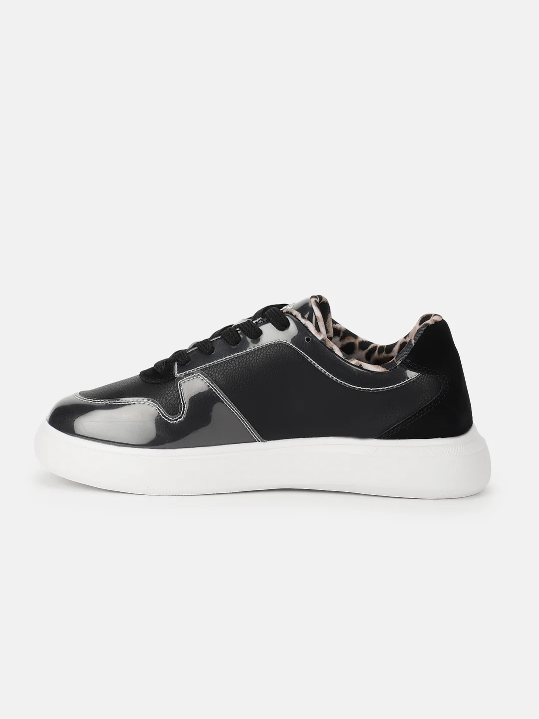 Just Cavalli Women Black Solid Lace-up Sneakers - Image 7