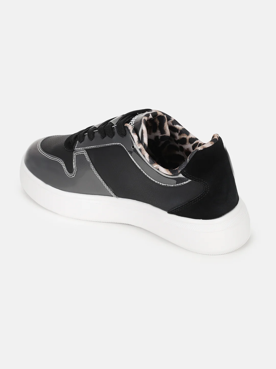 Just Cavalli Women Black Solid Lace-up Sneakers - Image 8
