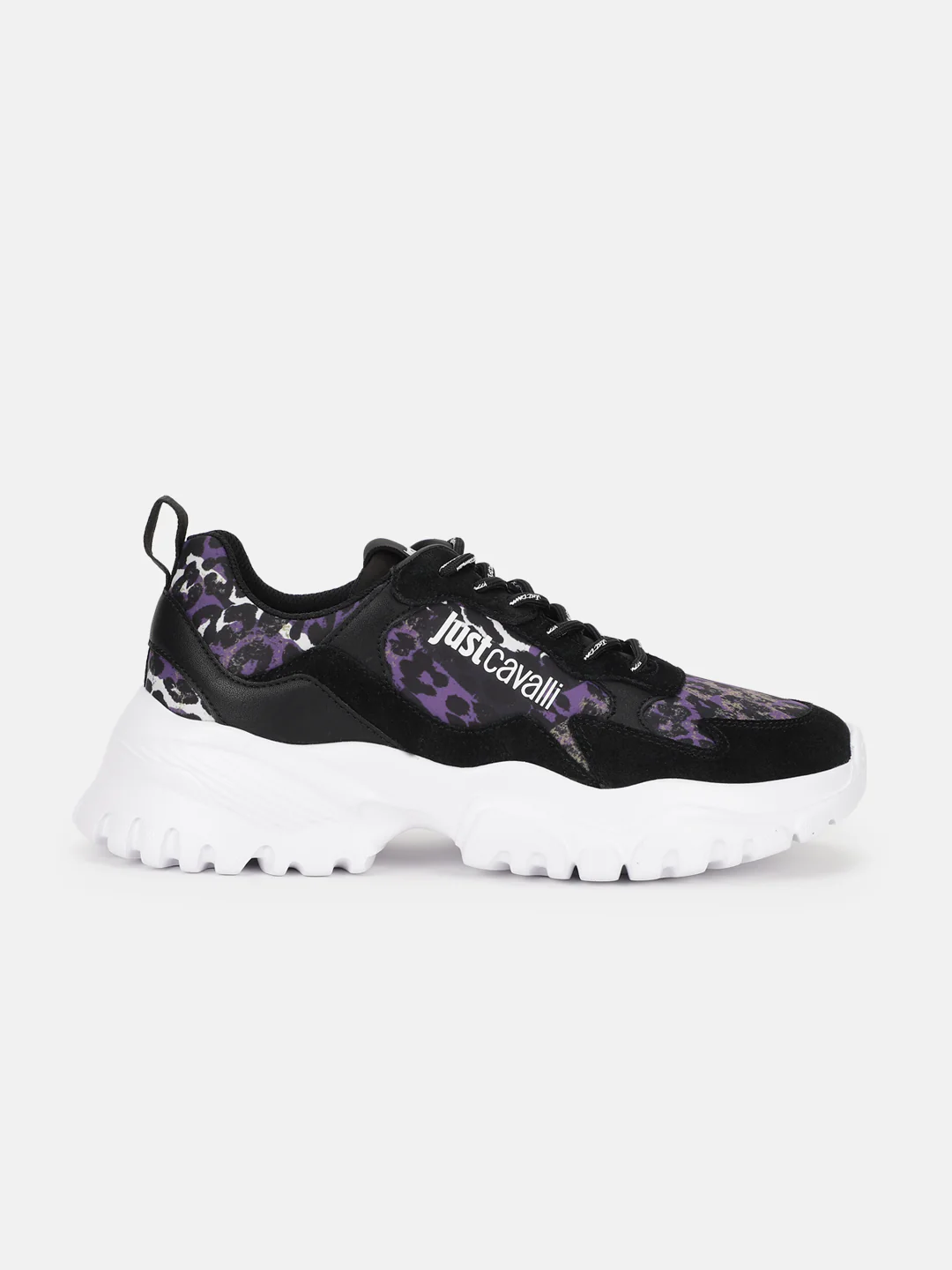 Just Cavalli Women Multi Color Printed Lace-up Sneakers - Image 6